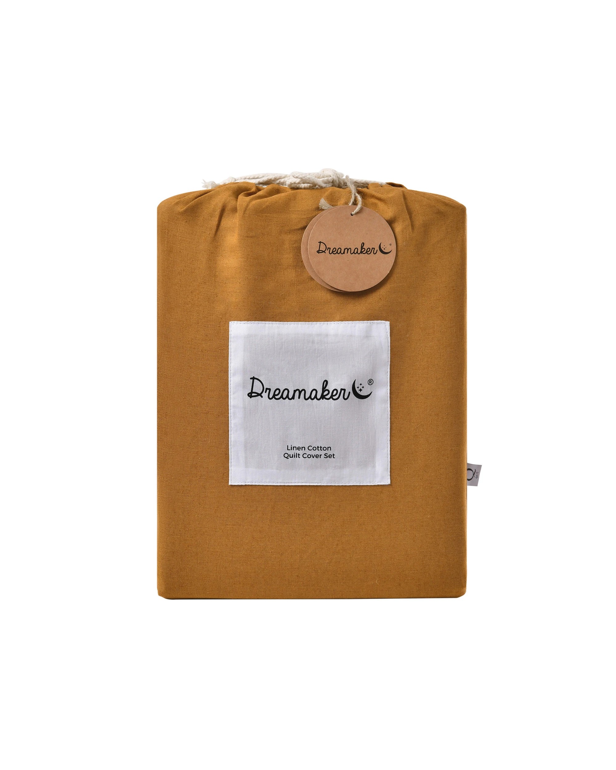 8 Dreamaker Linen Cotton Quilt Cover Set - Double Bed - Rust, 8 of 8