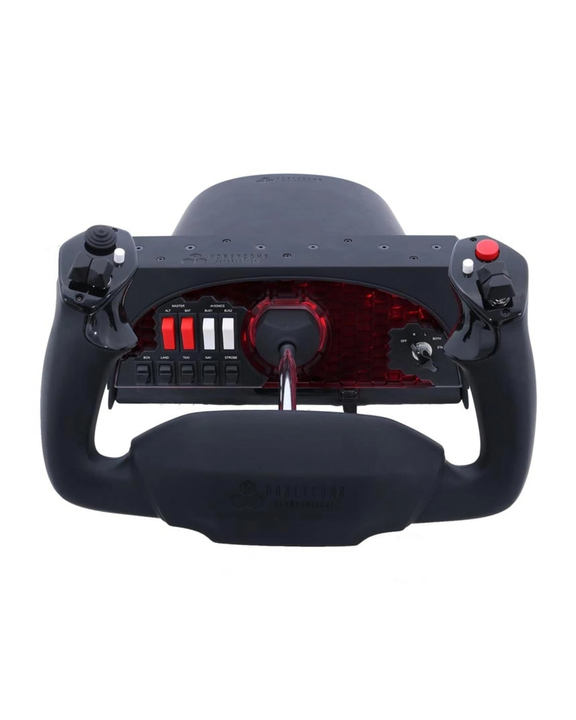 1 Honeycomb Alpha Flight Controls Yoke and Switch Panel - Black, 1 of 9