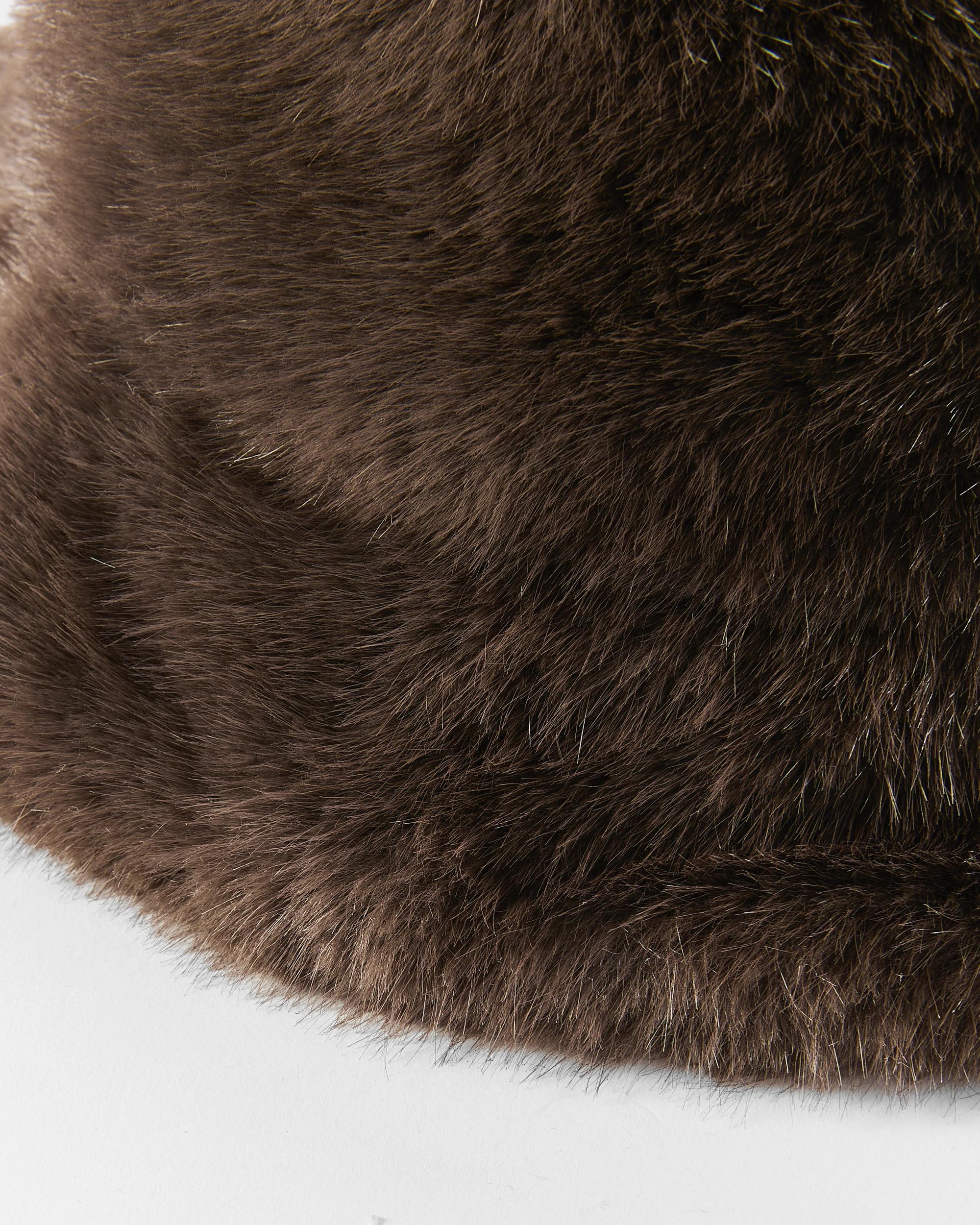 2 Faux Fur Bucket Hat Brown, 2 of 2