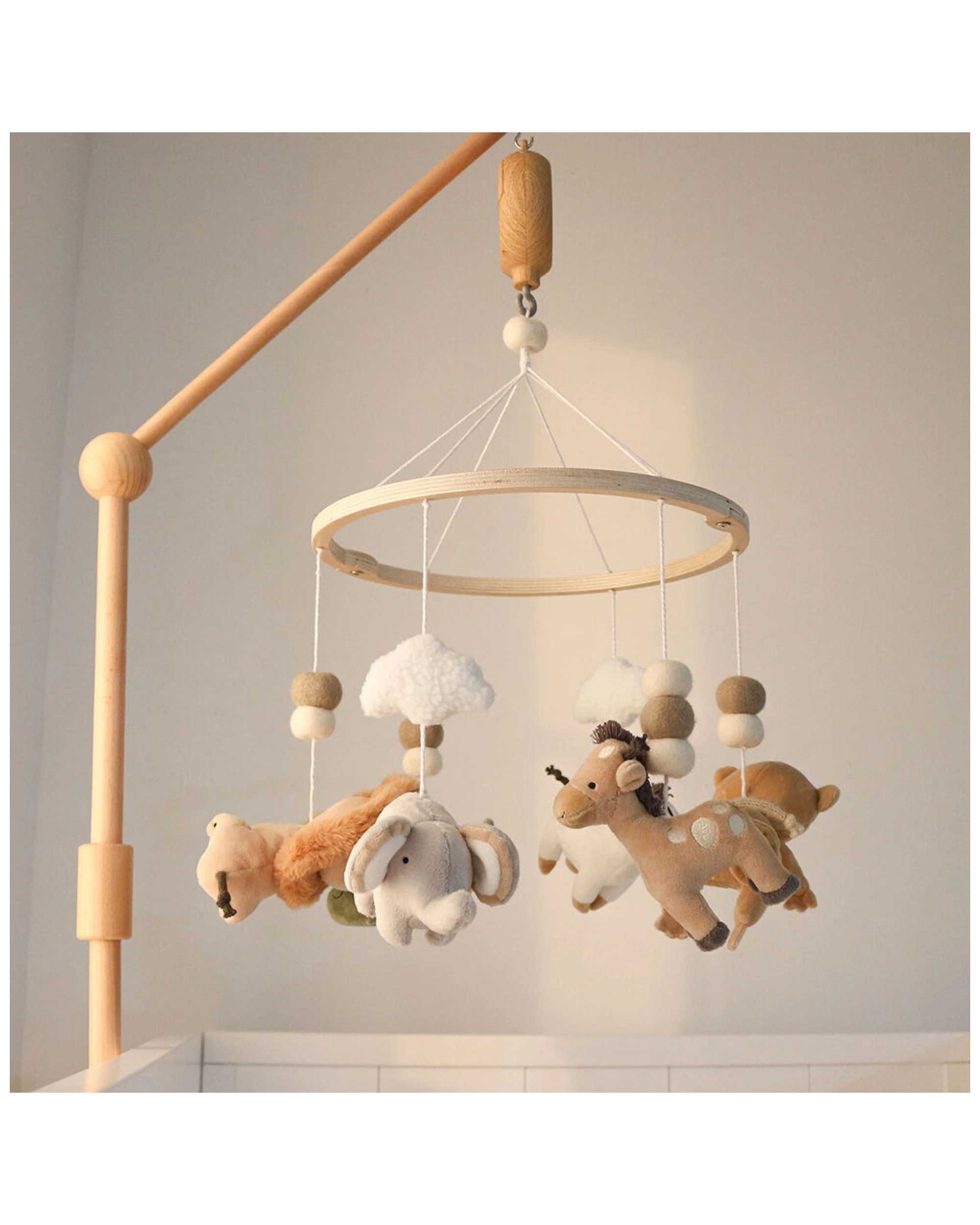 3 The Peanutshell Safari Serenity Wooden Crib Musical Mobile 0y+
 - Multi, 3 of 3