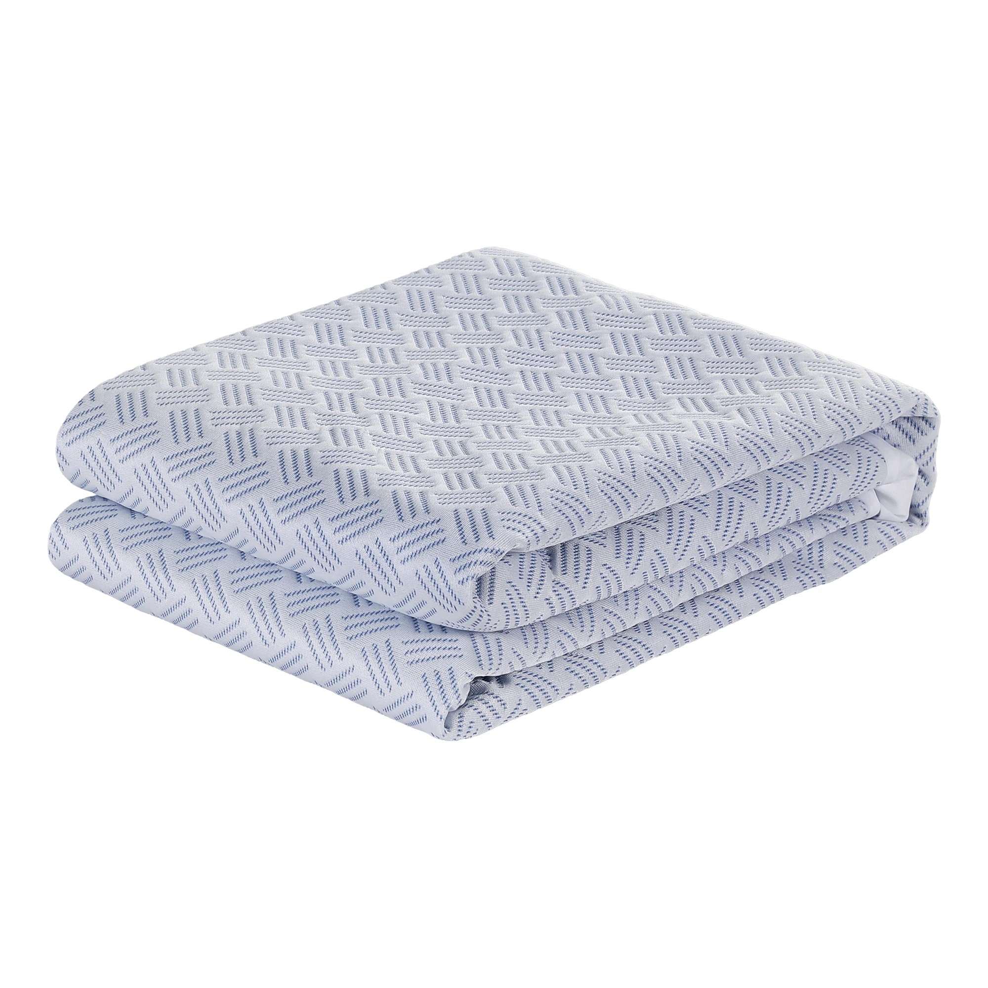 3 Giselle Cooling Mattress Protector Waterproof  Deep Pocket Fitted Cover King Single - King Single Bed - Blue, 3 of 3
