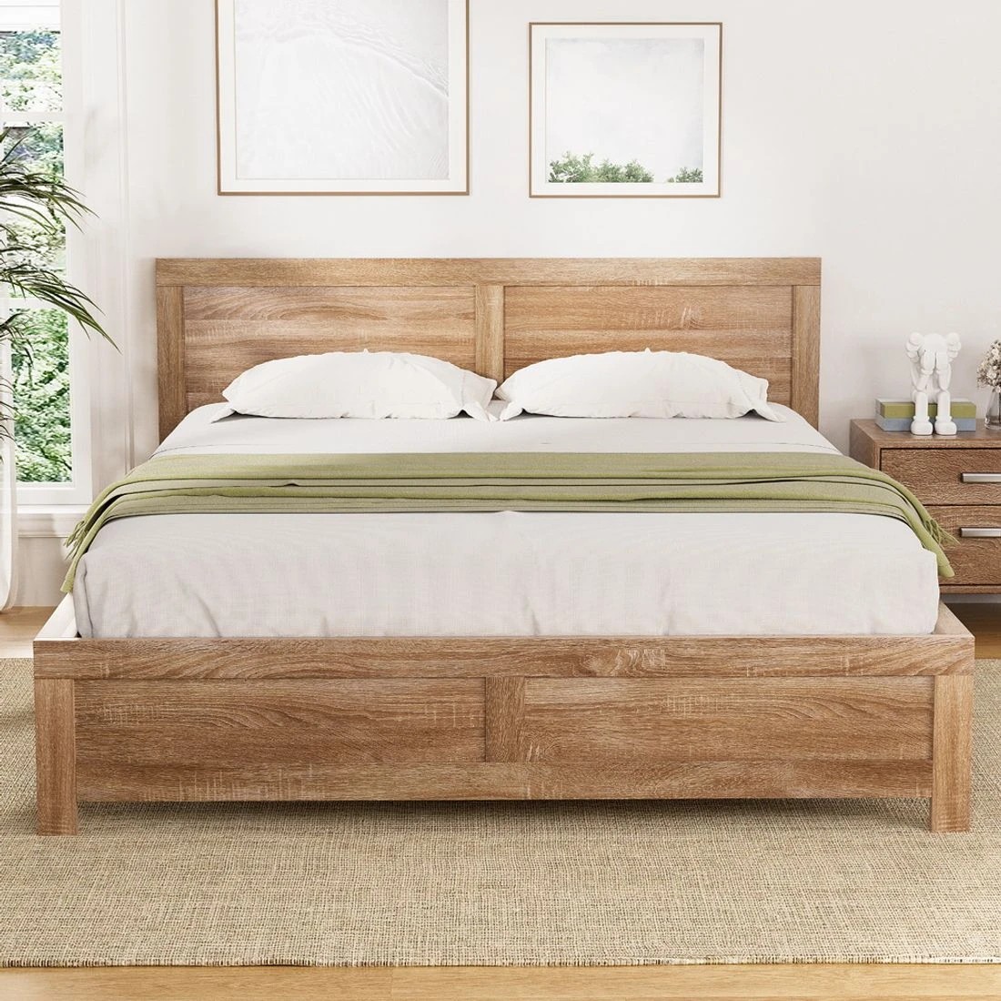 3 Artiss Bed Frame Queen Size - Natural, 3 of 5