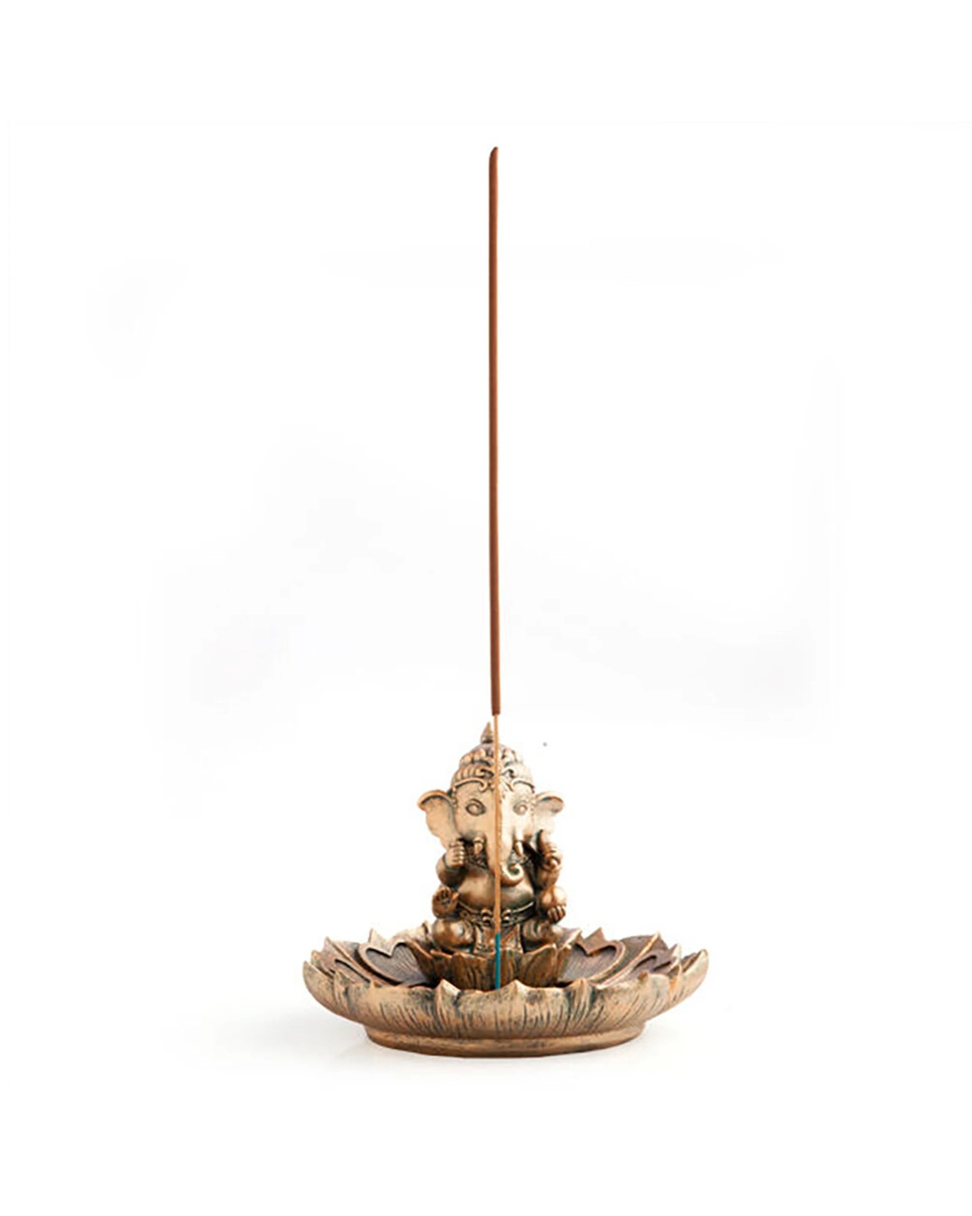 2 MDI Stick Incense Burner Ganesha Stand Holder - Gold, 2 of 4