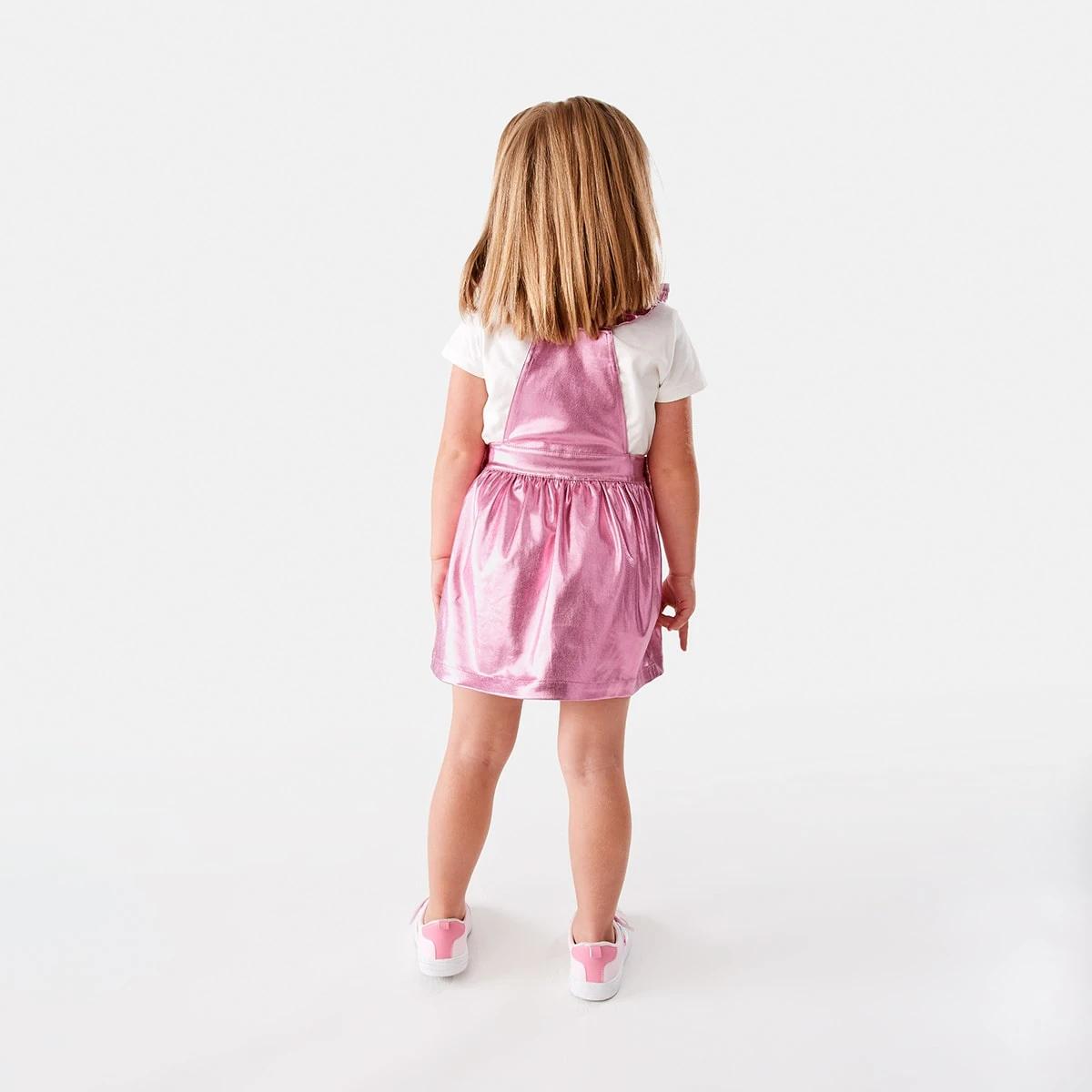 8 Pinafore Dress Pnk Foil S, 8 of 10