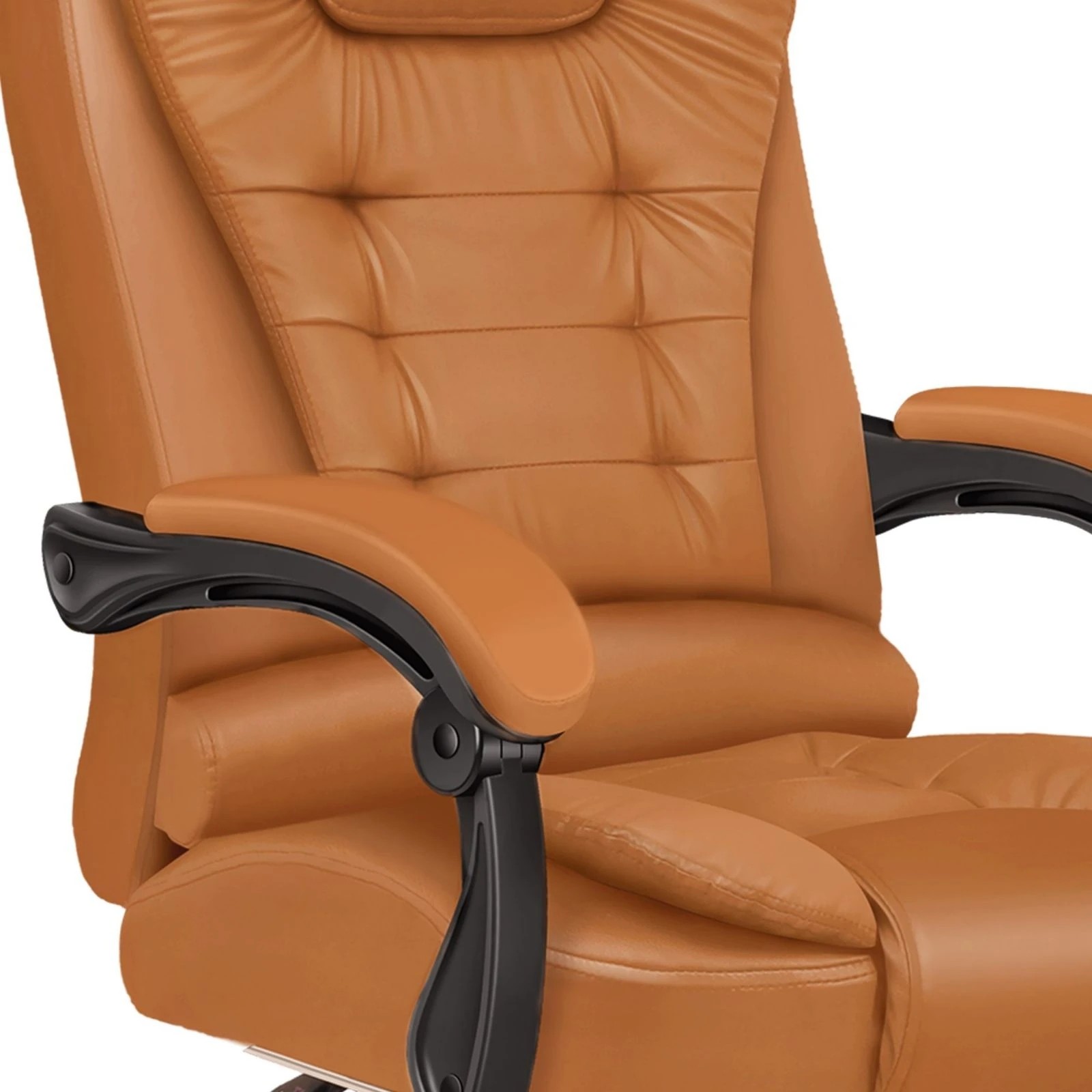 7 Alfordson Office Chair Gaming Executive Computer Racer Footrest PU Leather Seat - Brown, 7 of 10