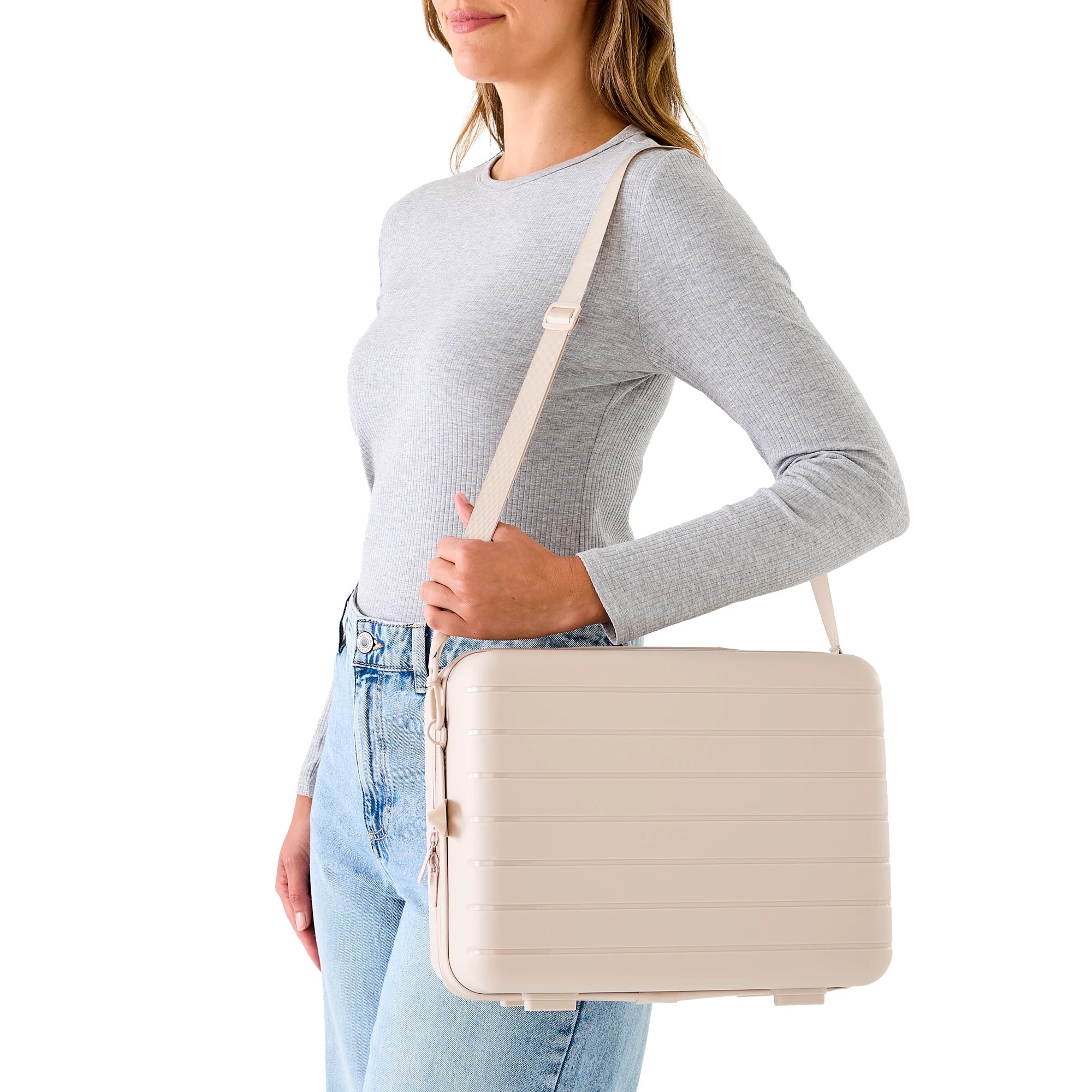 1 Vanity Case with Strap - Cream, 1 of 10