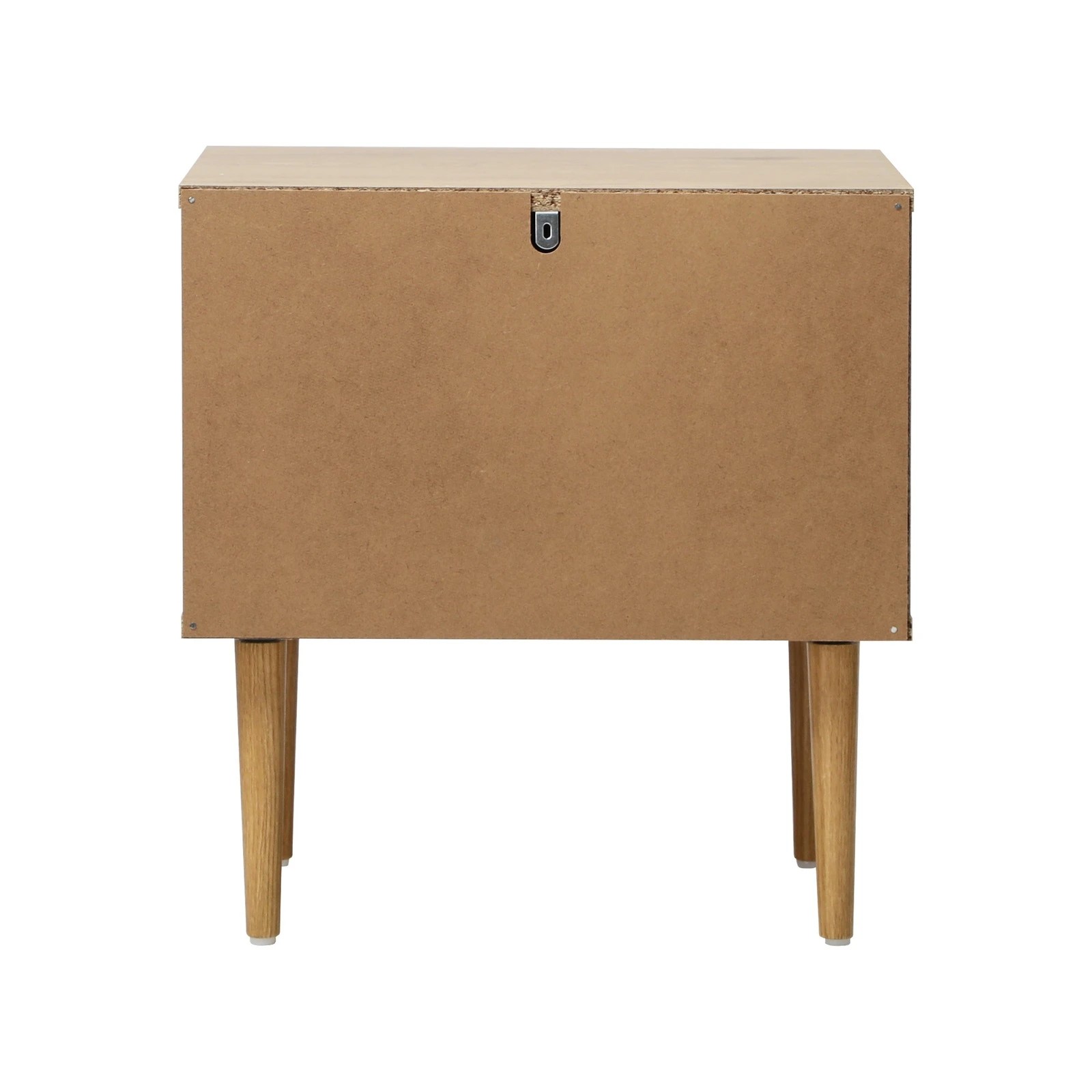 8 Oikiture Bedside Table 2 Drawers Side Table Cabinet Metal Handle - Natural, 8 of 8