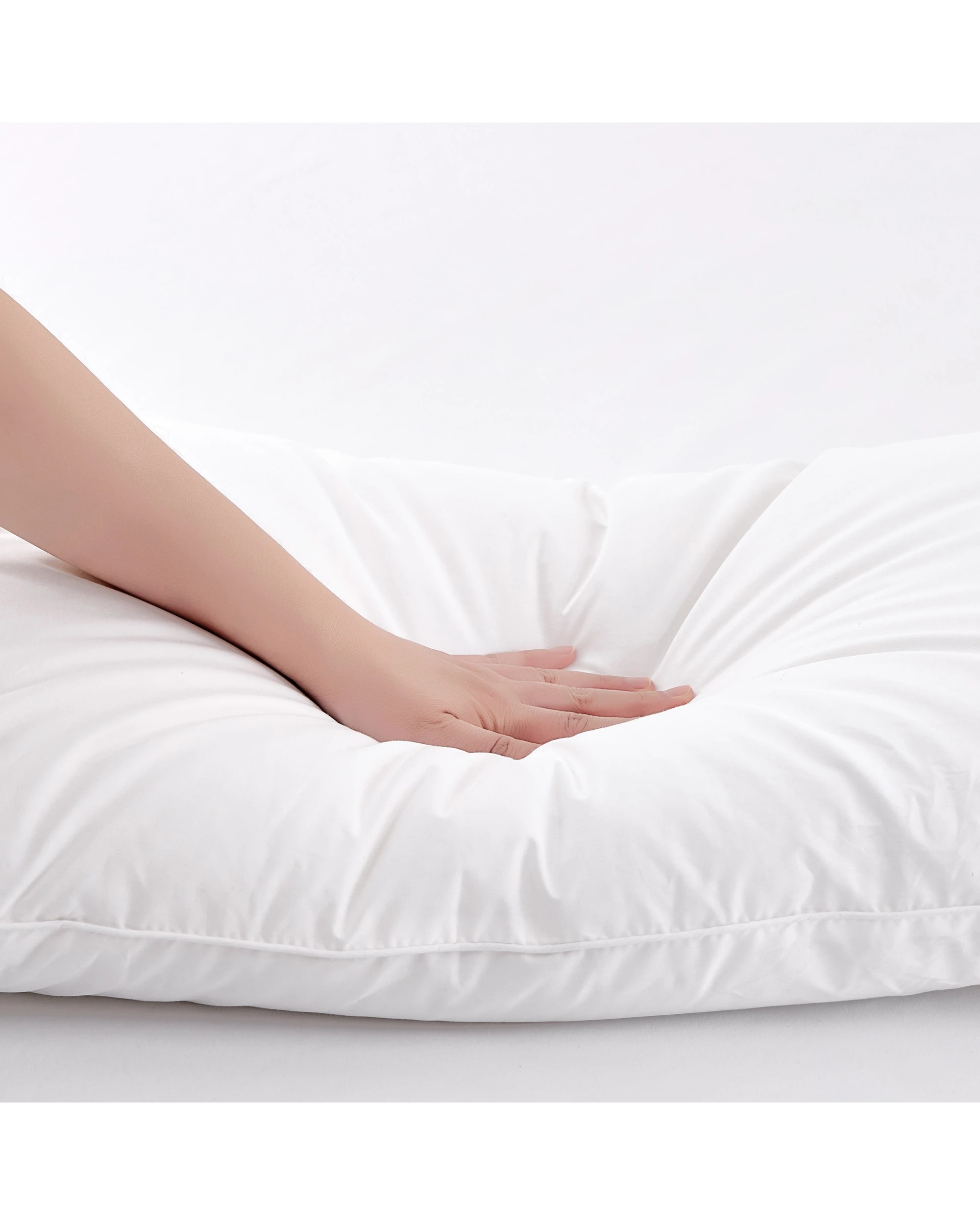 4 Dreamaker Cotton Cover Bamboo Blend Pillow Medium Profile Twin Pack - White, 4 of 6