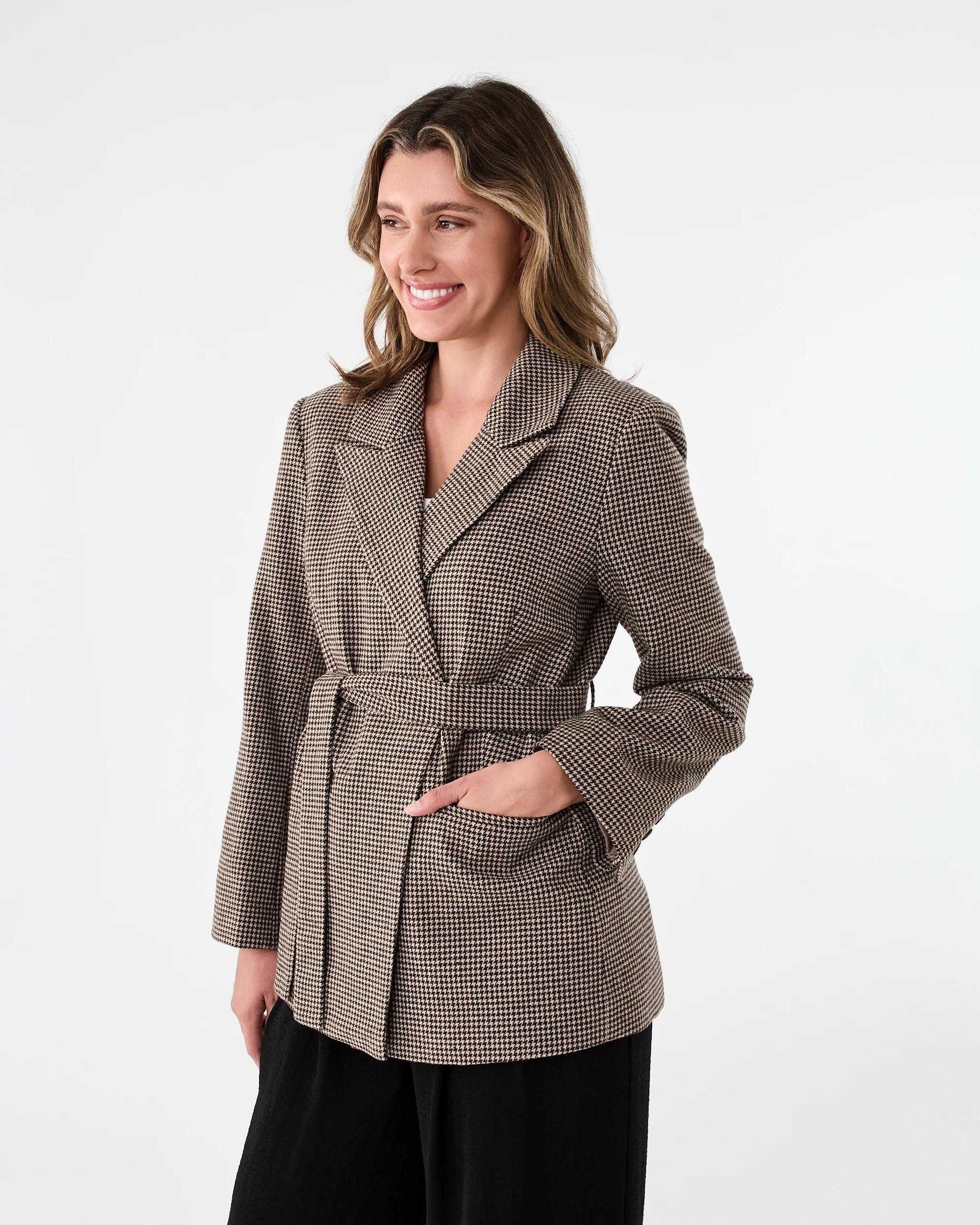 3 Brushed Houndstooth Jacket Bwhst, 3 of 9