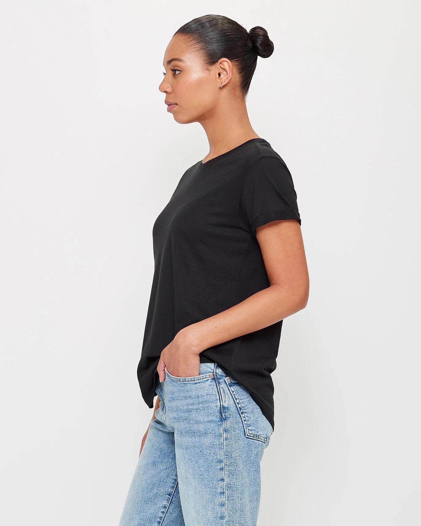 3 Target Cotton/modal Relaxed Crew T-shirt BLACK, 3 of 6
