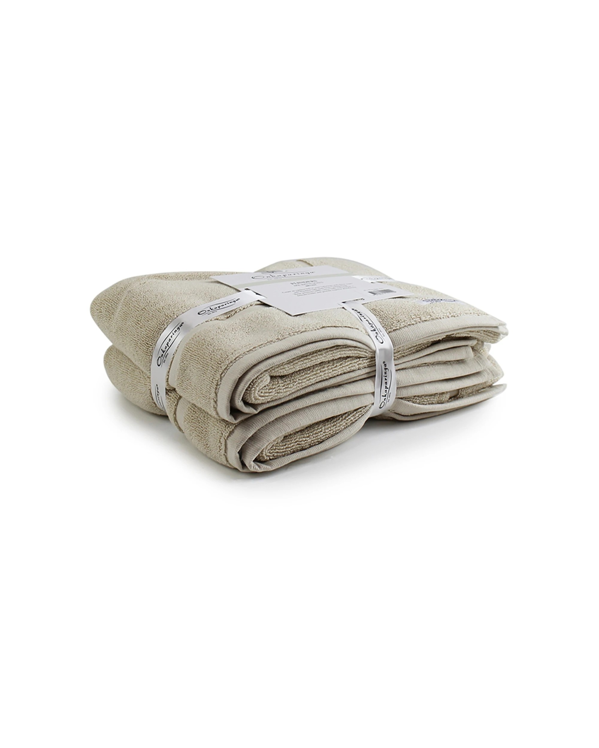 2 Onkaparinga 2pc 60x90cm Flinders Bath Mat 800GSM Linen - Beige, 2 of 2