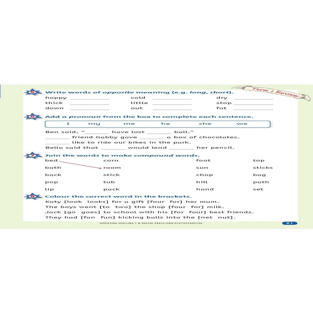 4 Targeting Spelling Activity Book Year 1, 4 of 6