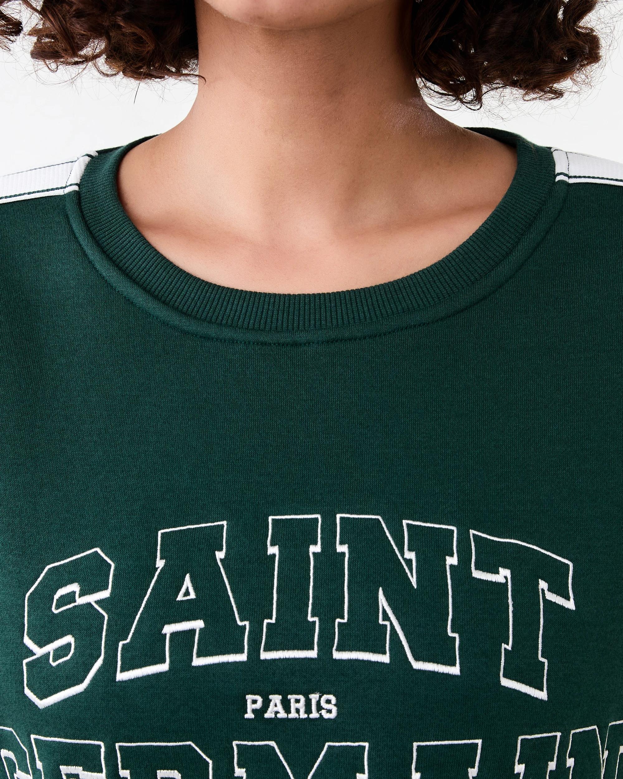 5 Oversized Print Sweatshirt Snt Green, 5 of 7