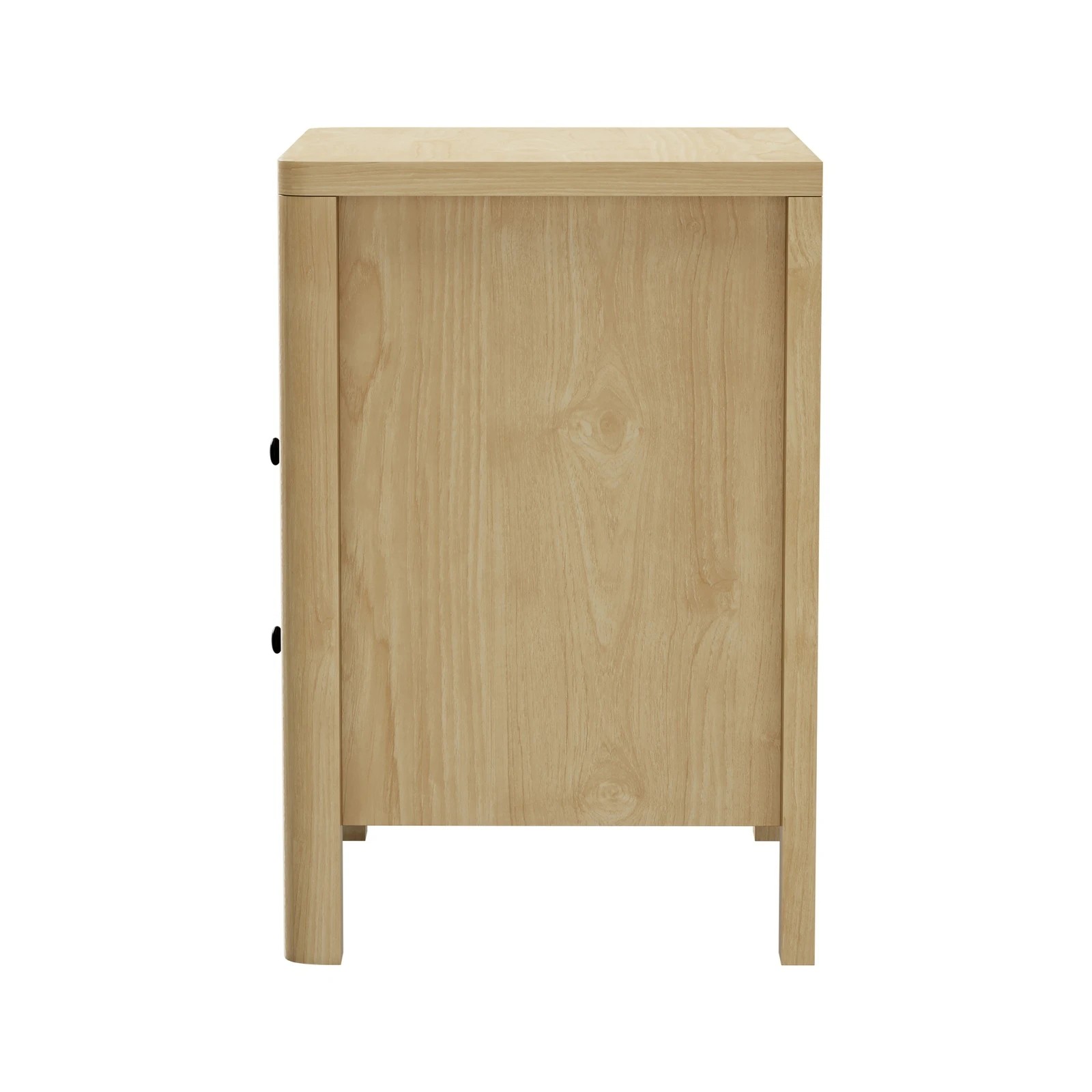 9 Oikiture 2x Bedside Table 2 Drawers Side End Table Nightstand Open Shelf - Natural, 9 of 9