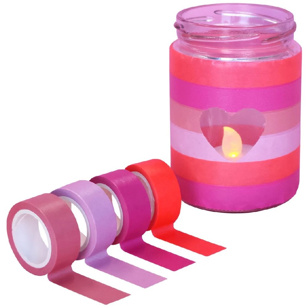 3 X-Press It Paper Deco Tape 15mm x 5m Cherry Blossom 4 Pack, 3 of 3