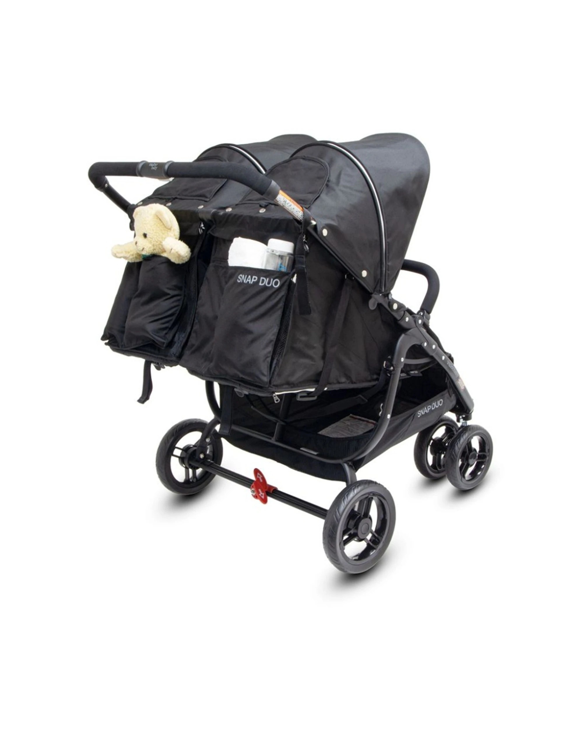 5 Valcobaby Snap Duo Double Stroller Pram Lightweight Easy Fold Travel - Black, 5 of 8