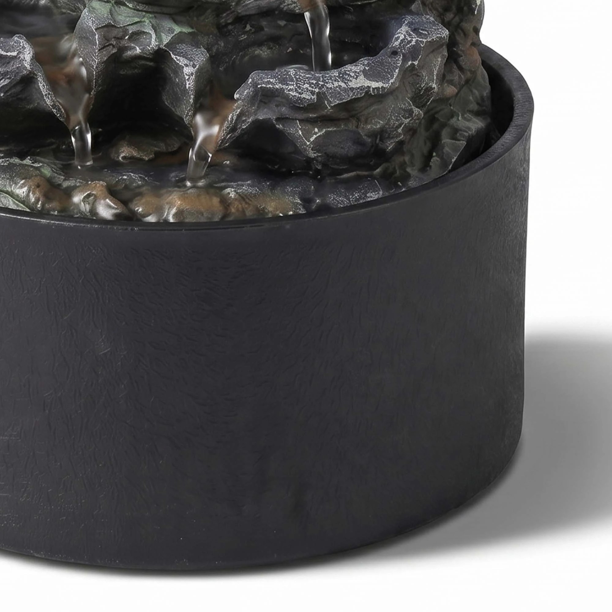 6 Spector Tabletop Water Fountain Resin Indoor Water Feature  3 Flow Levels Office, 6 of 8