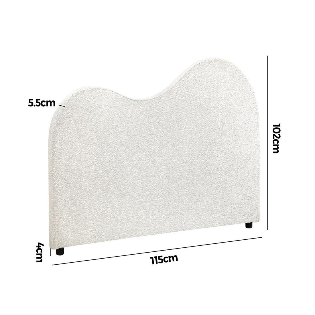 3 Oikiture Bed Head King Single Size Headboard Bedhead
 - White, 3 of 10