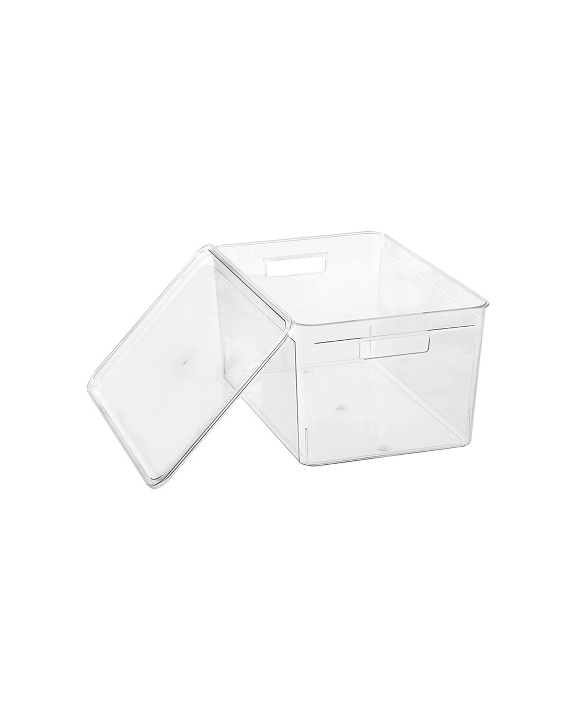 2 Boxsweden Crystal Stackable Lidded Organisation Storage Box 20L - Clear, 2 of 9
