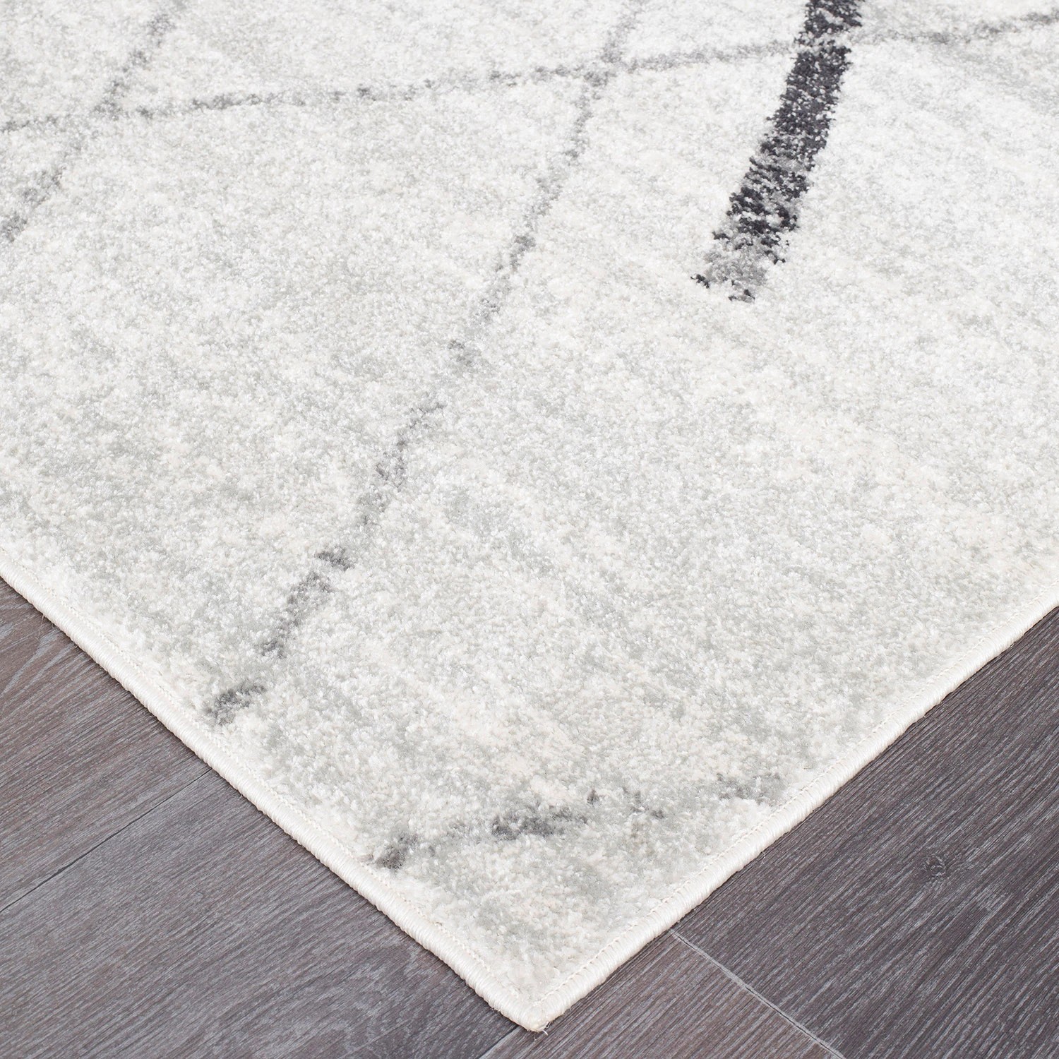 6 Common Ground Rugs Bluebay 452 500x80cm - Extra Large Runner Power Loomed Pet Friendly Rug - Silver, 6 of 6