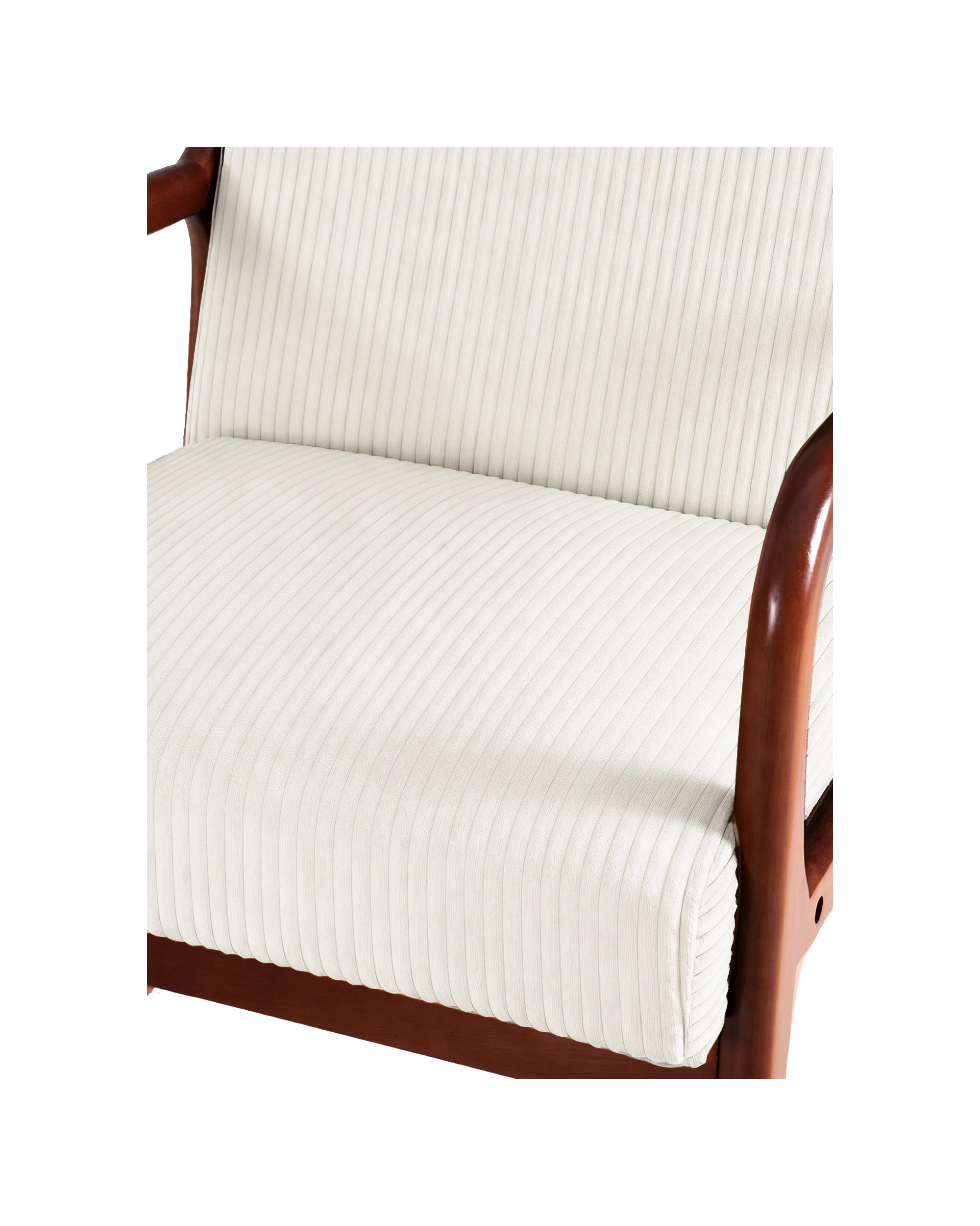6 Artiss Rocking Armchair Nursing Chair Corduroy - Beige, 6 of 8