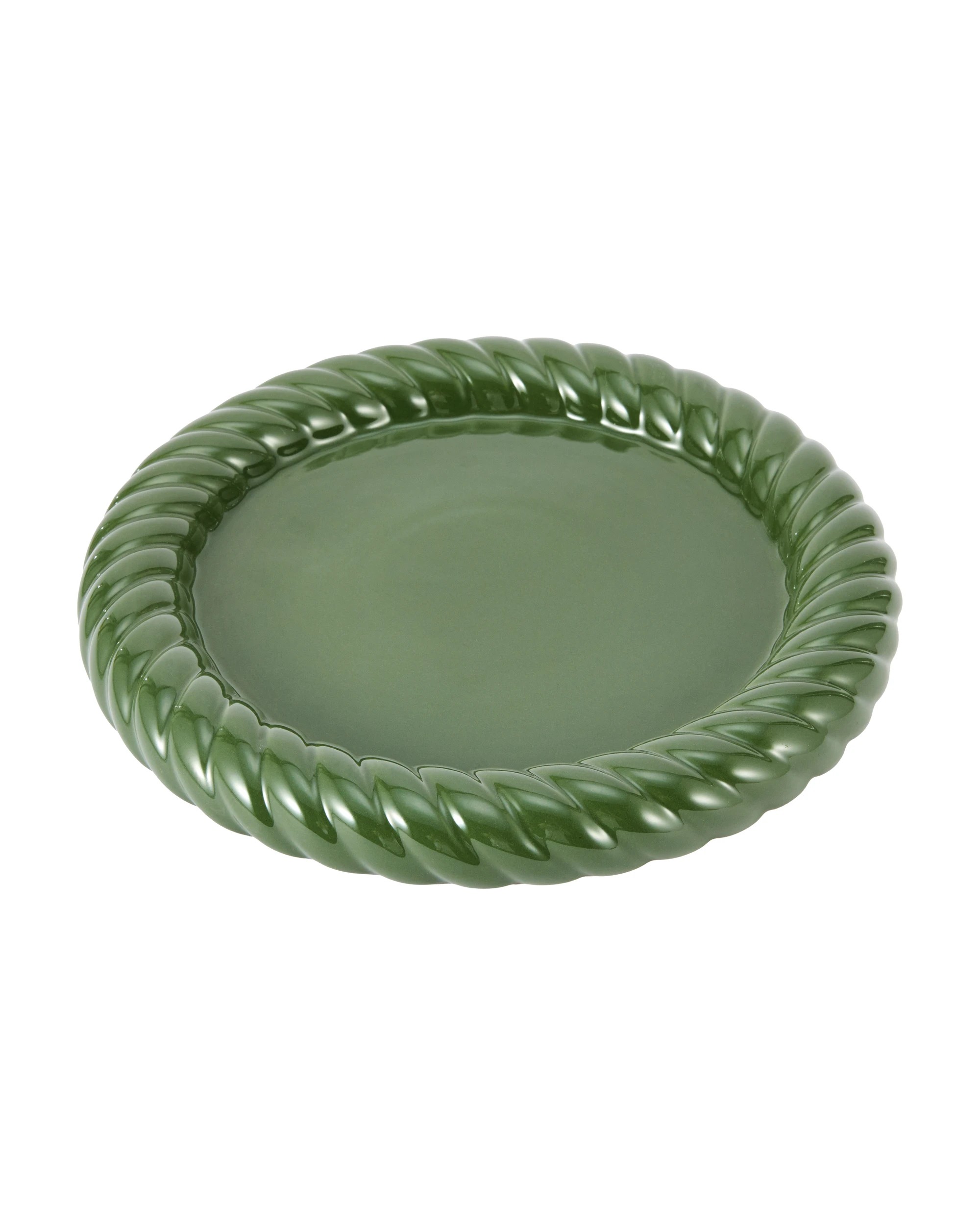 1 Green Twist Edge Decor Tray, 1 of 5