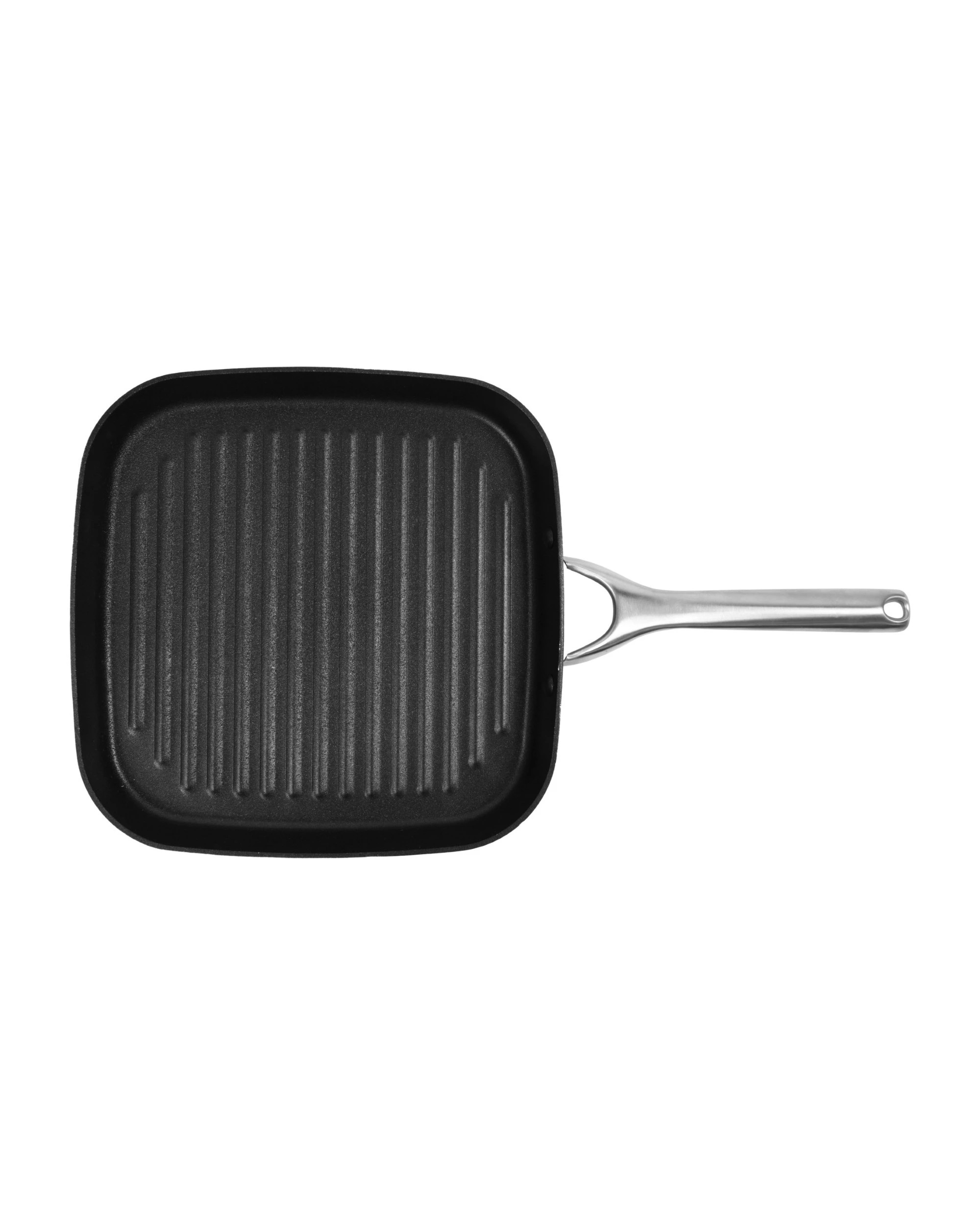 6 Gourmet Kitchen Meteore Non-Stick Square Grill Pan 28cm - Black and Silver, 6 of 7