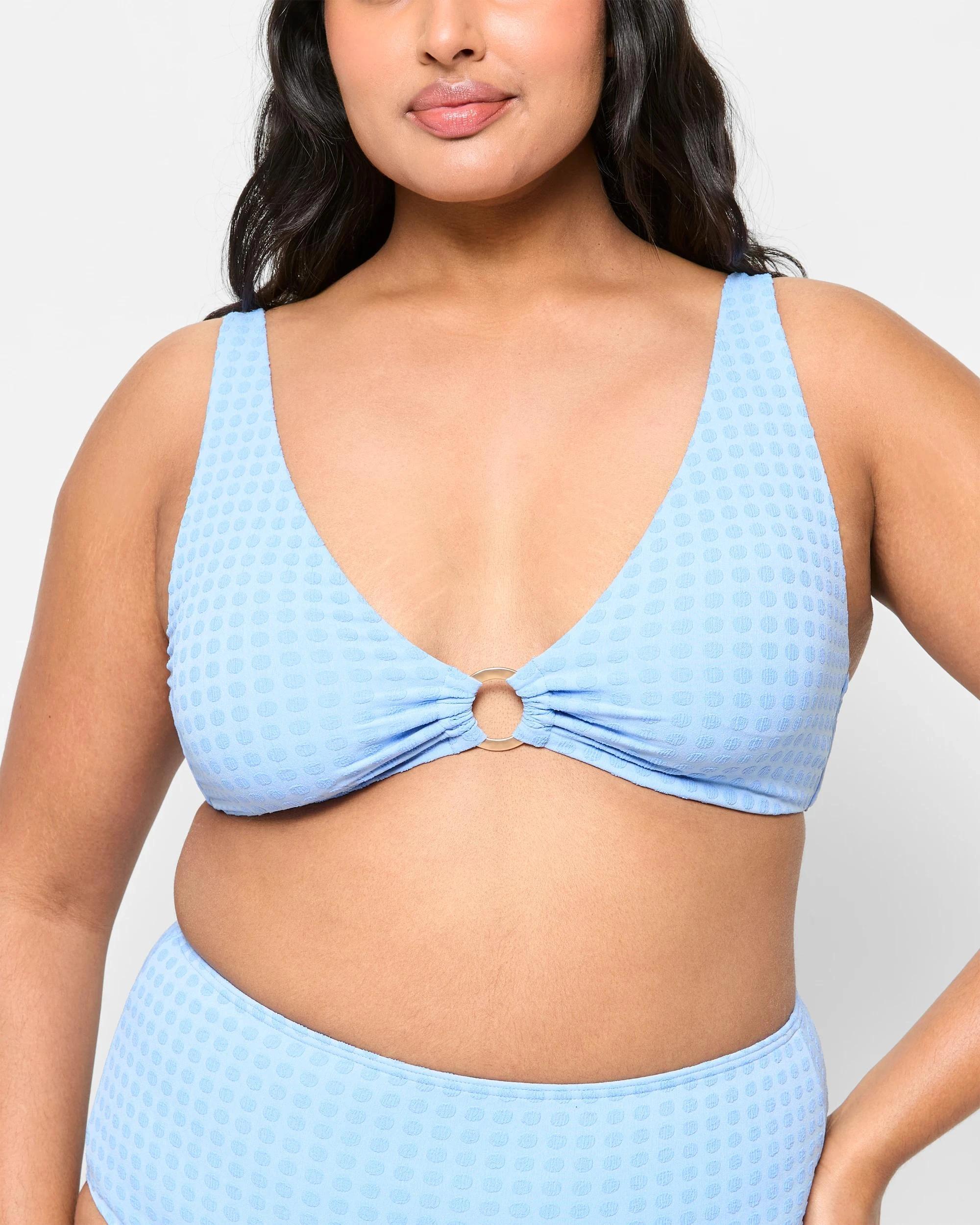 6 Target Plunge V-Neck Ring Bikini Top PERIWINKLE, 6 of 8