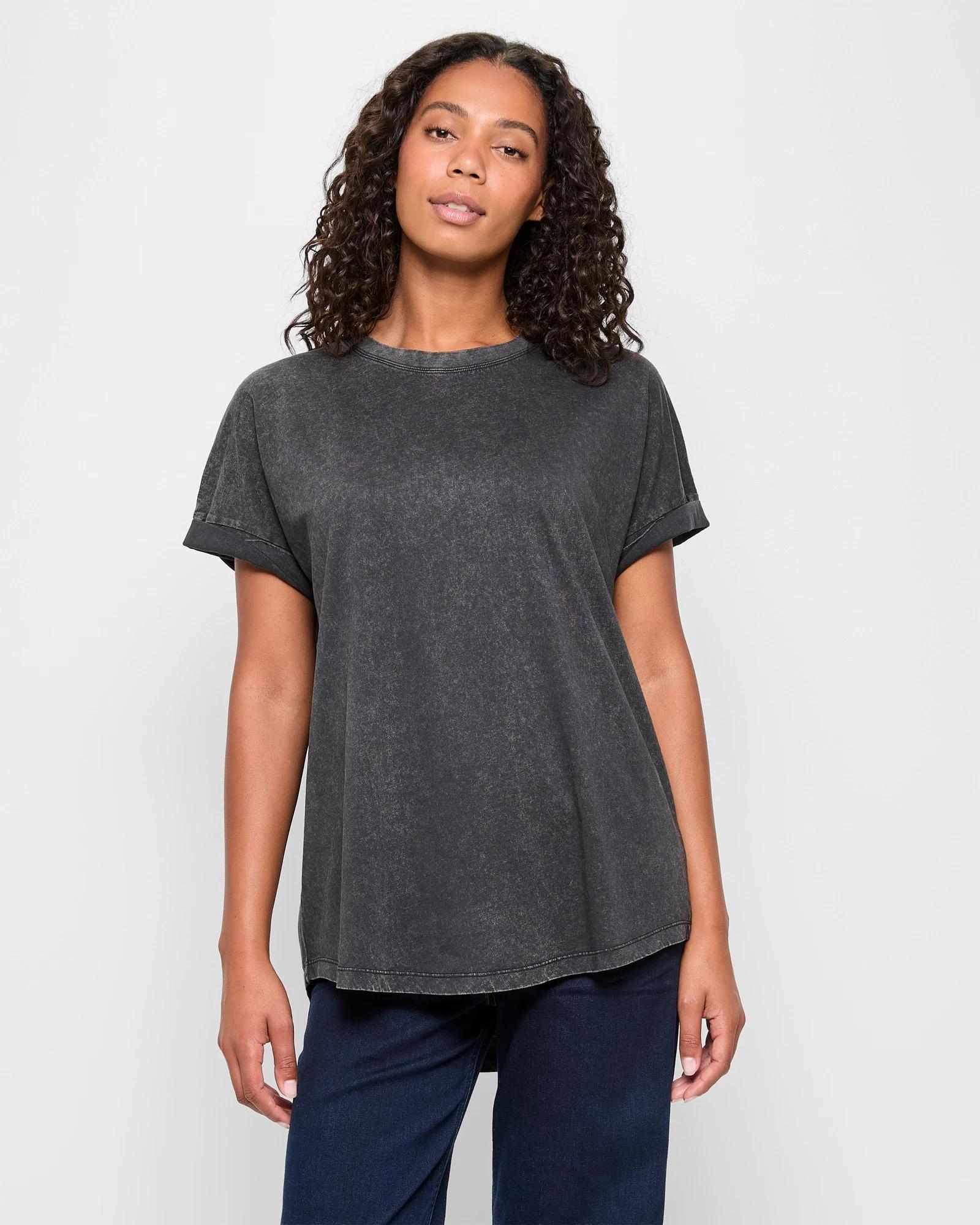 1 Target Australian Cotton Oversized Boxy T-Shirt ACID WASH, 1 of 5