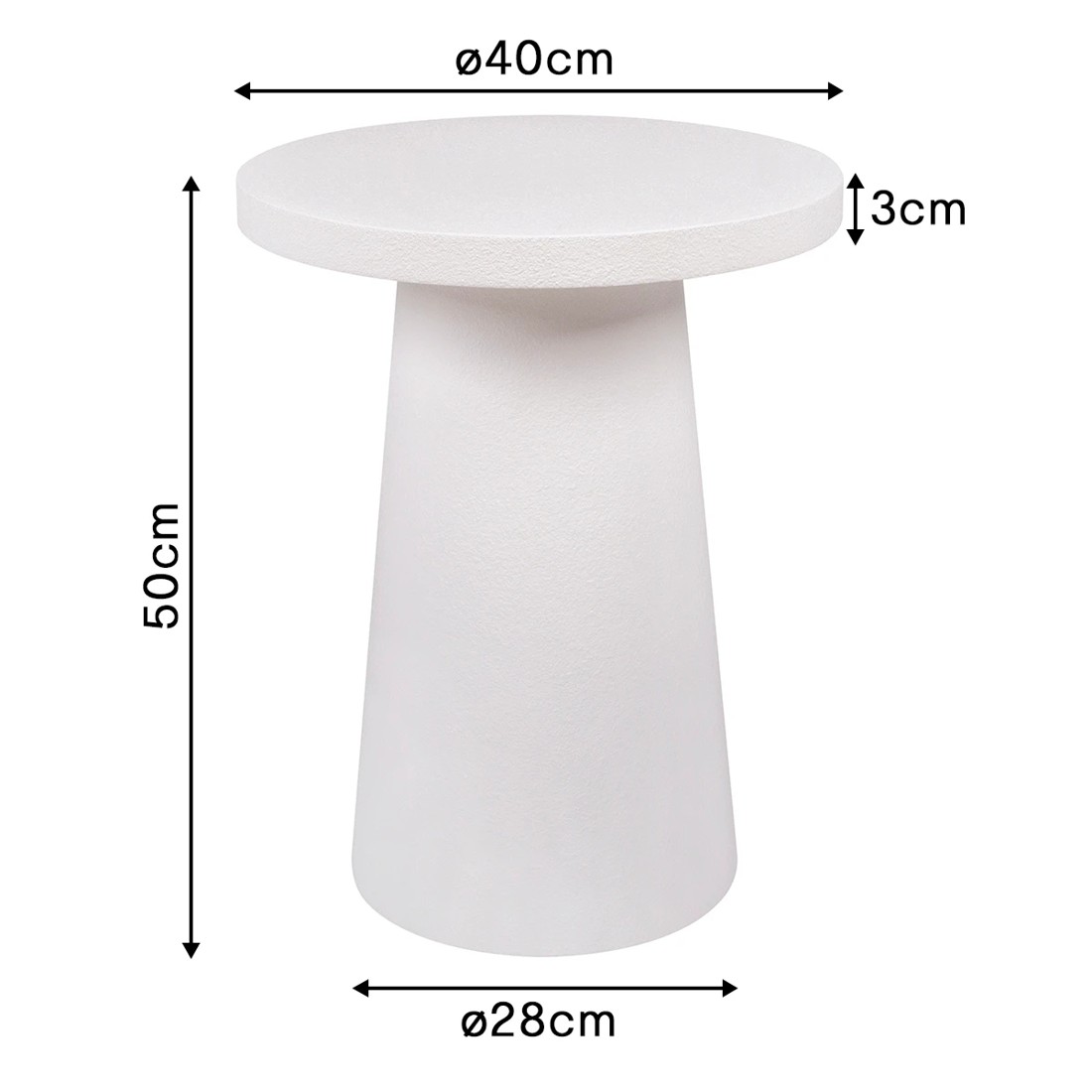 7 White Textured Side Table, 7 of 8