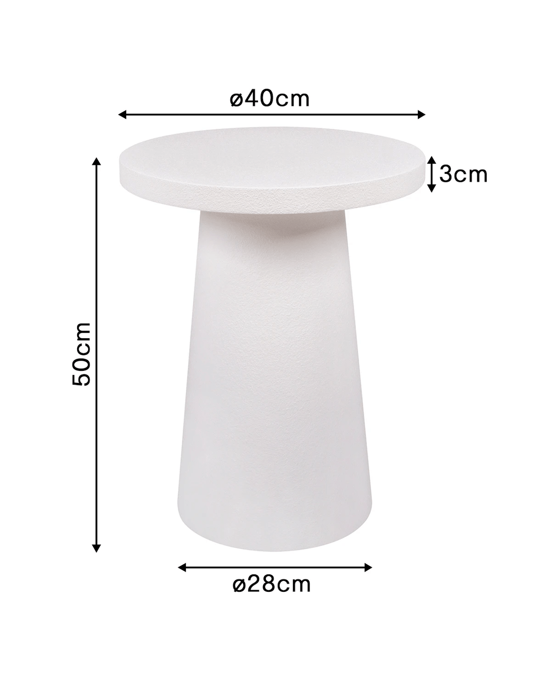 7 White Textured Side Table, 7 of 8