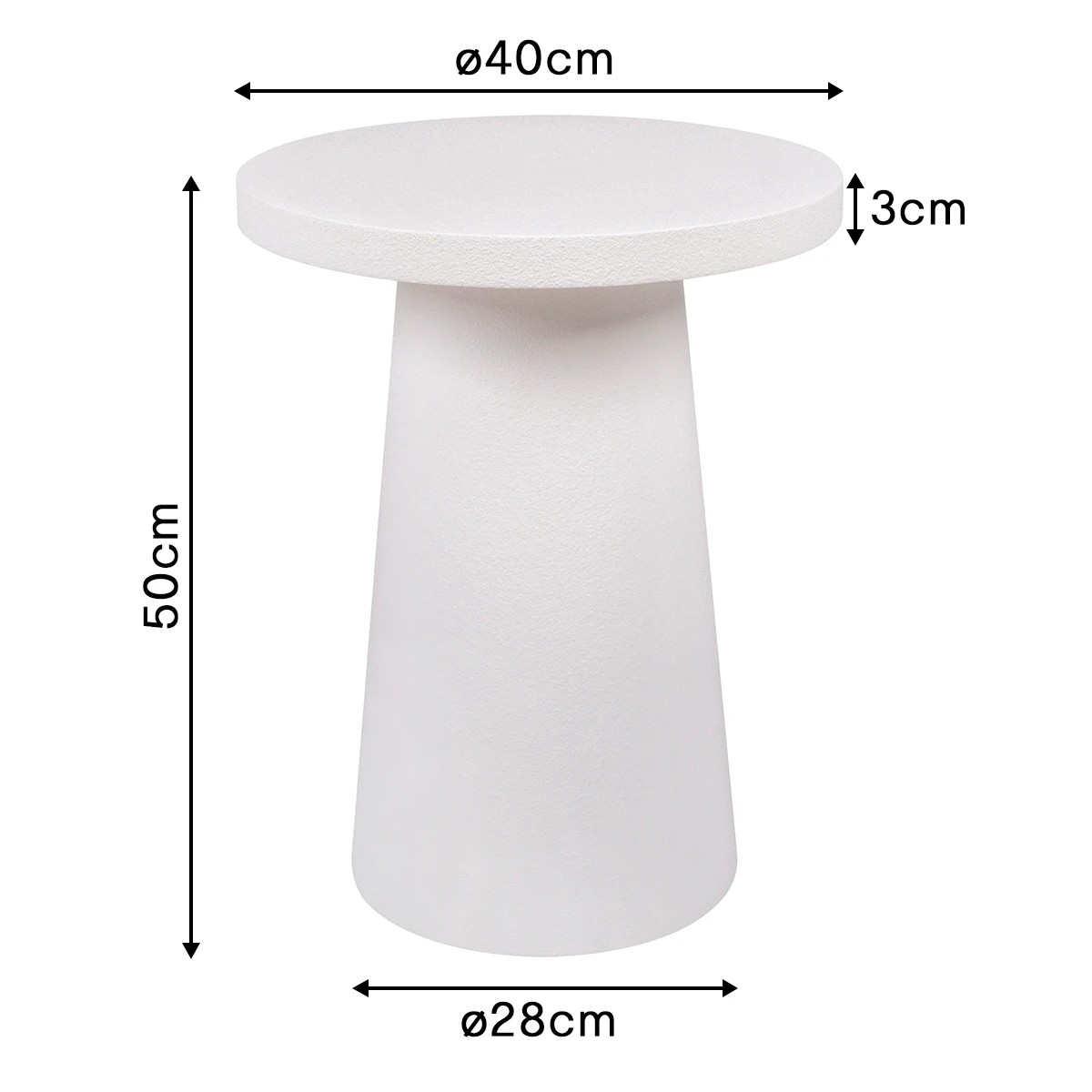 7 White Textured Side Table, 7 of 8