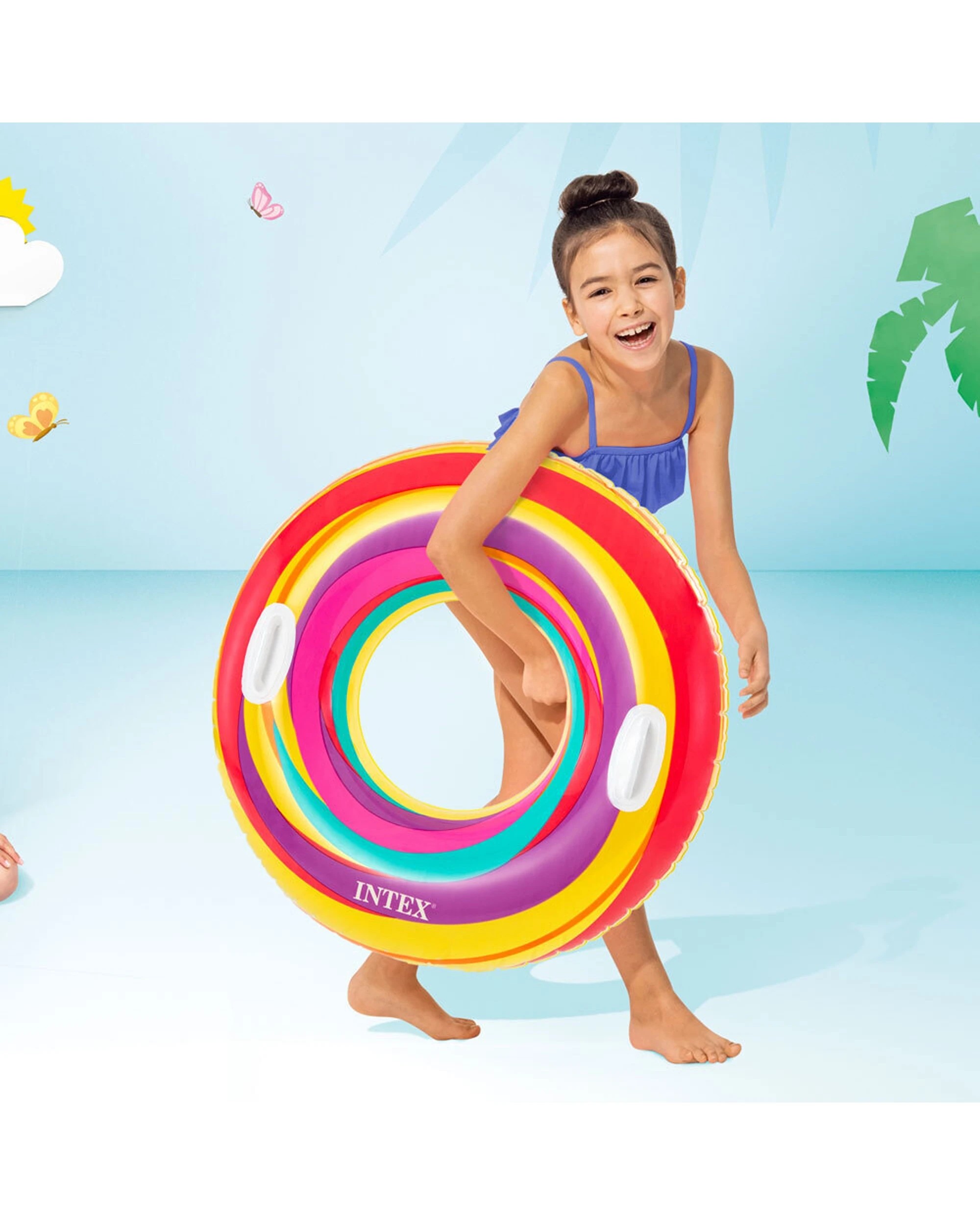 6 Intex 3x Swirly Whirly Inflatable Tubes - Assorted, 6 of 6