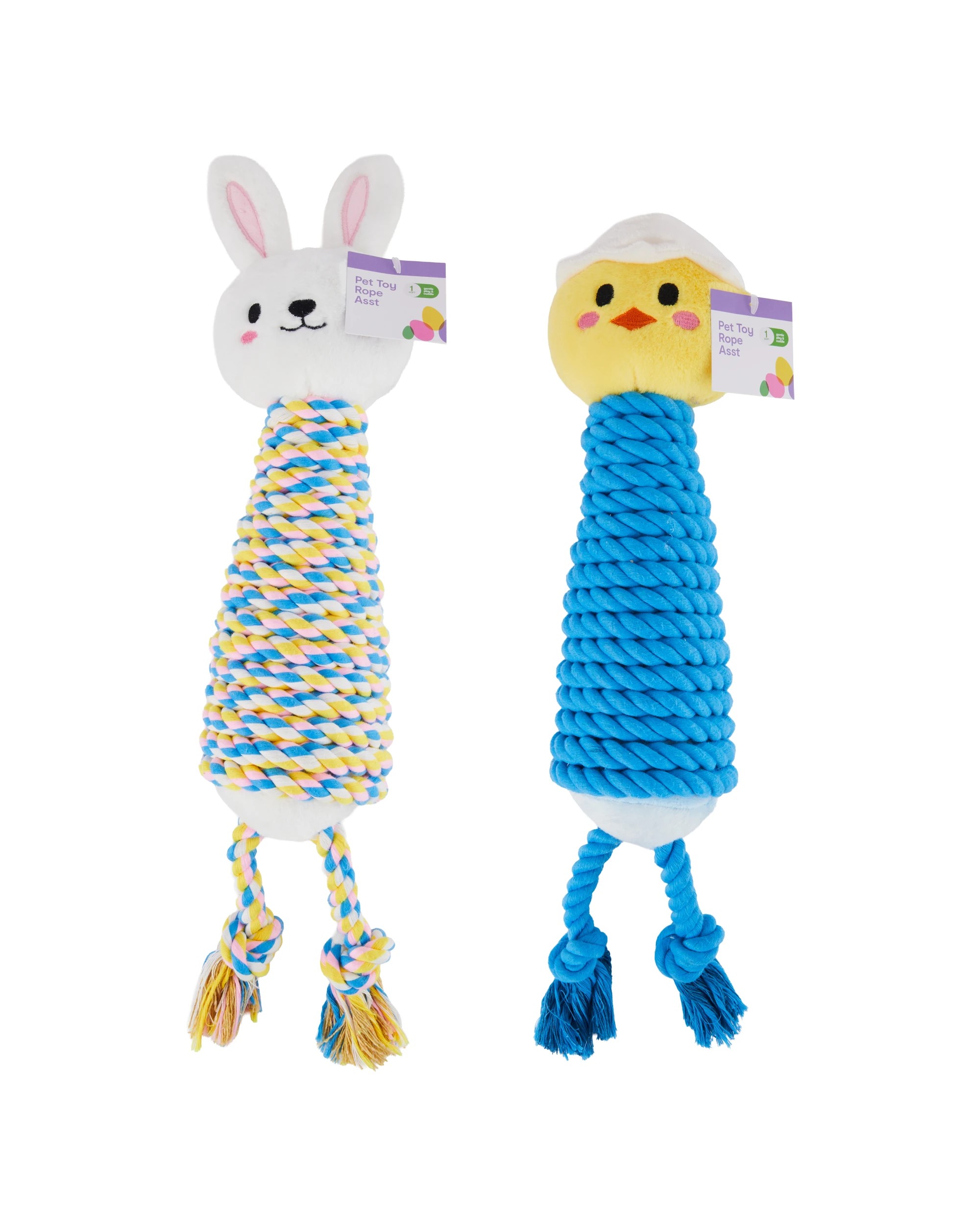 4 Pet Easter Plush Rope - Assorted, 4 of 4