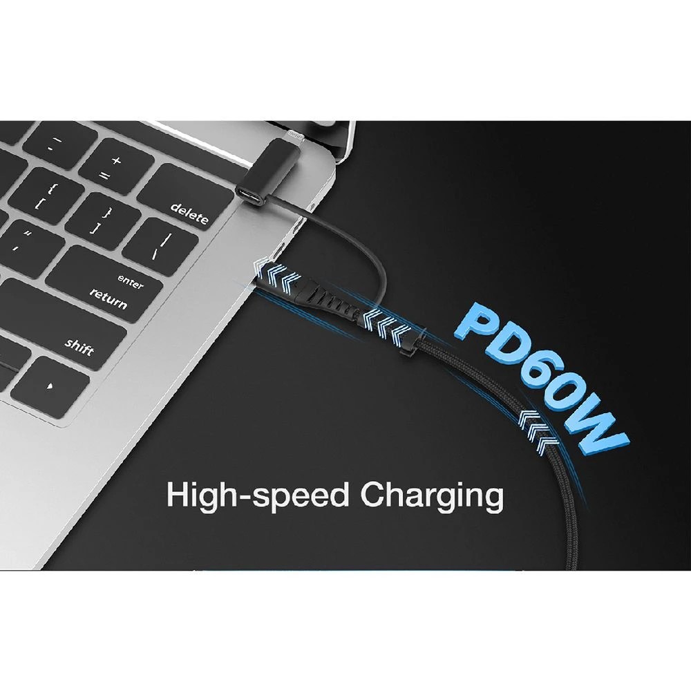 5 Comsol USB-C Cable with USB-C to Lightning Adapter 1.2m Black, 5 of 7