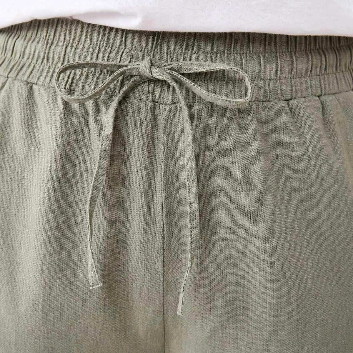 5 Linen Blend Wide Leg Pants LIGHT KHAKI, 5 of 5