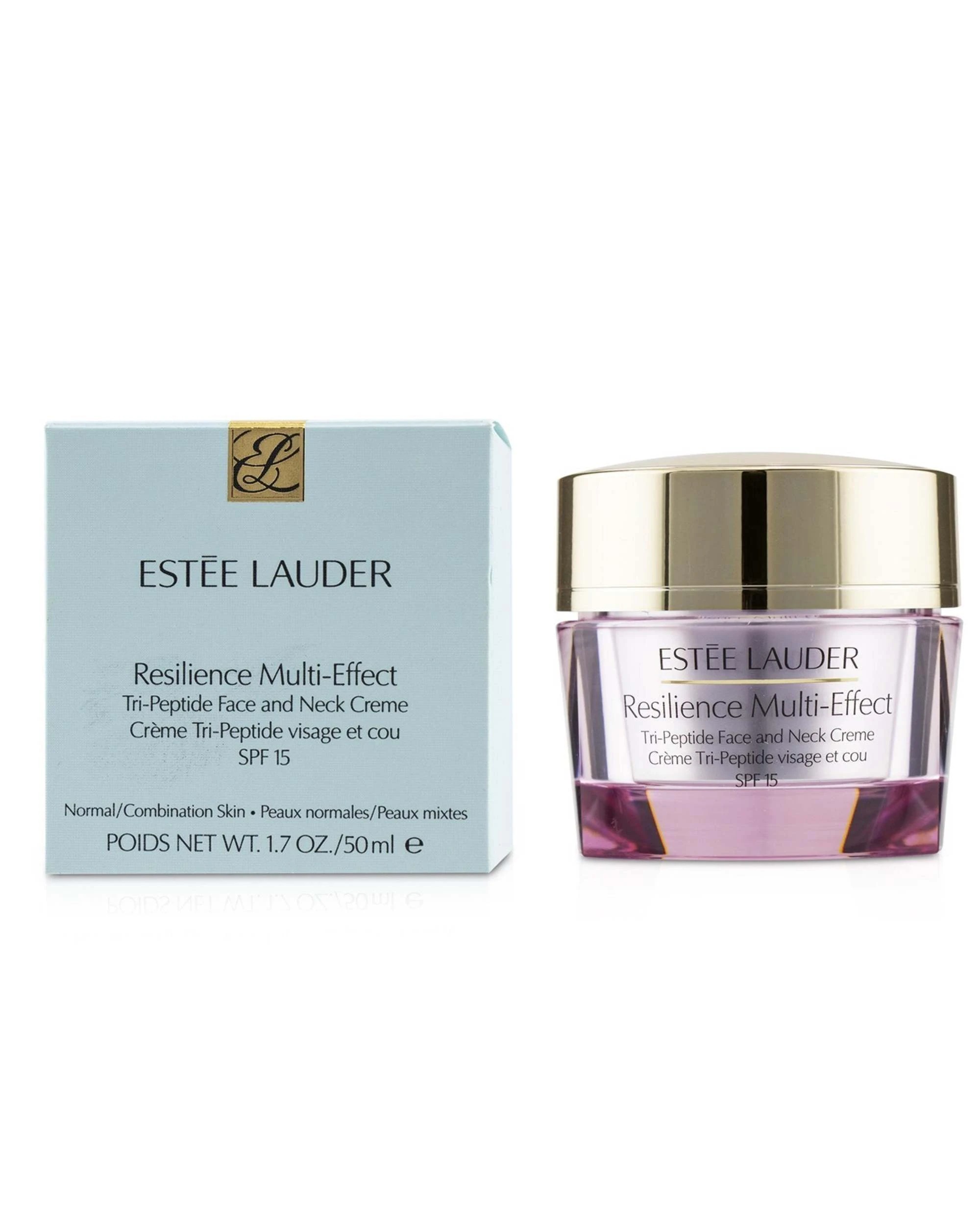 2 Estee Lauder Resilience Multi-Effect Tri-Peptide Face and Neck Creme SPF 15 - For Normal/ Combination Skin  50ml/1.7oz, 2 of 3