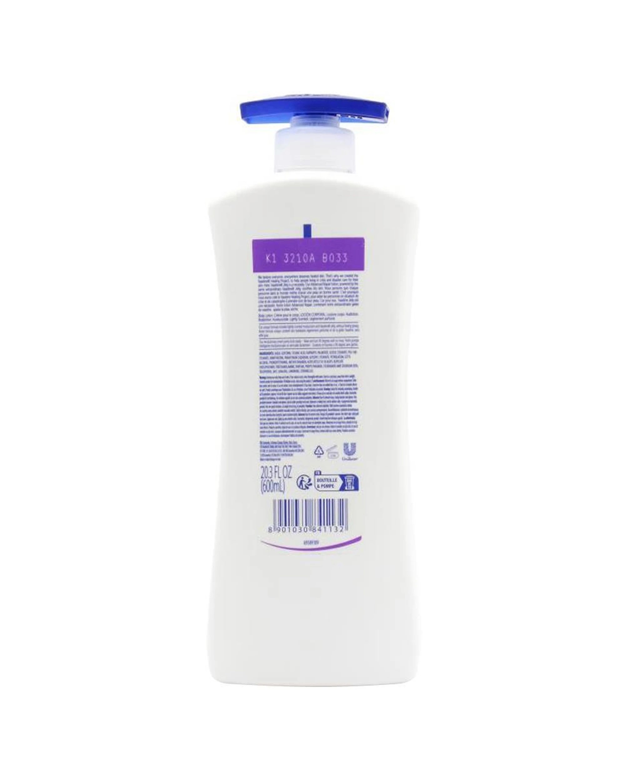 3 Vaseline 6PK Body Lotion Advanced Repair 600ml For Dry Skin - White, 3 of 4