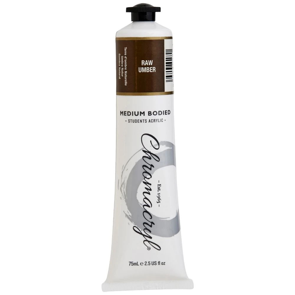 1 Chromacryl Student Acrylic Paint 75mL Raw Umber, 1 of 1