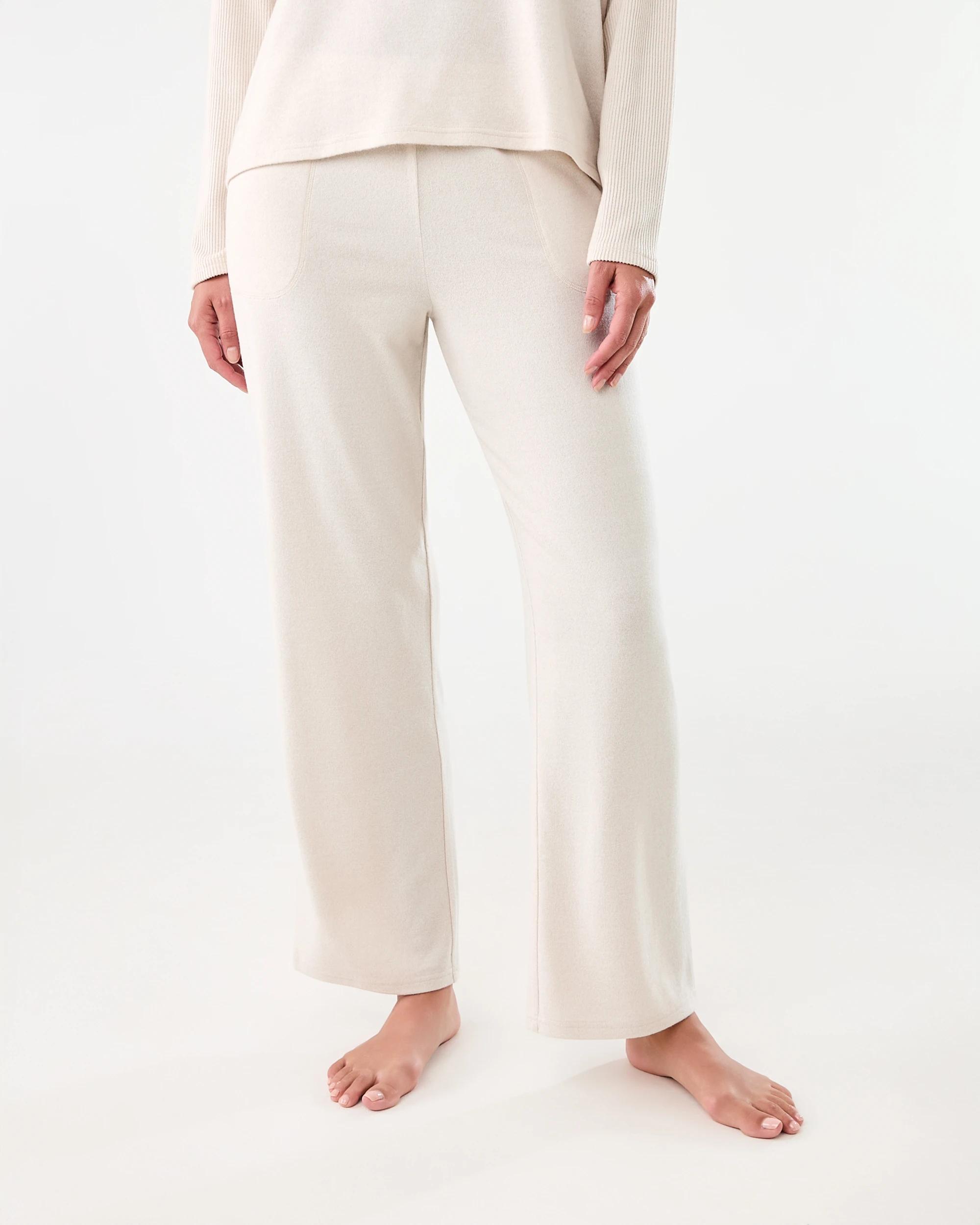 1 Super Soft Rib Trim Lounge Pants Marled Oat, 1 of 6