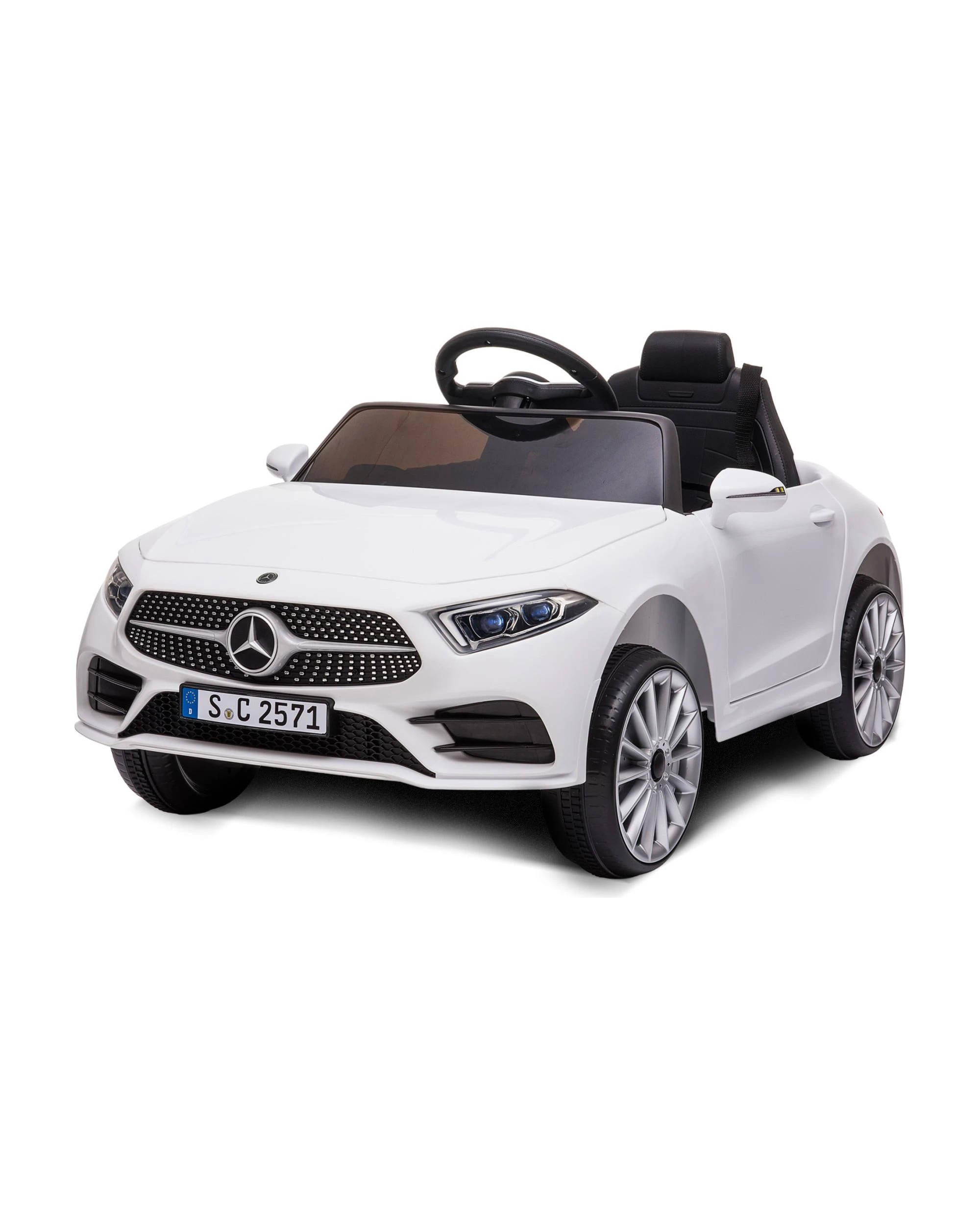 1 Kahuna Mercedes-Benz CLS 350 Kids Electric Ride-On Car with Remote Control, 12V - White - White, 1 of 6