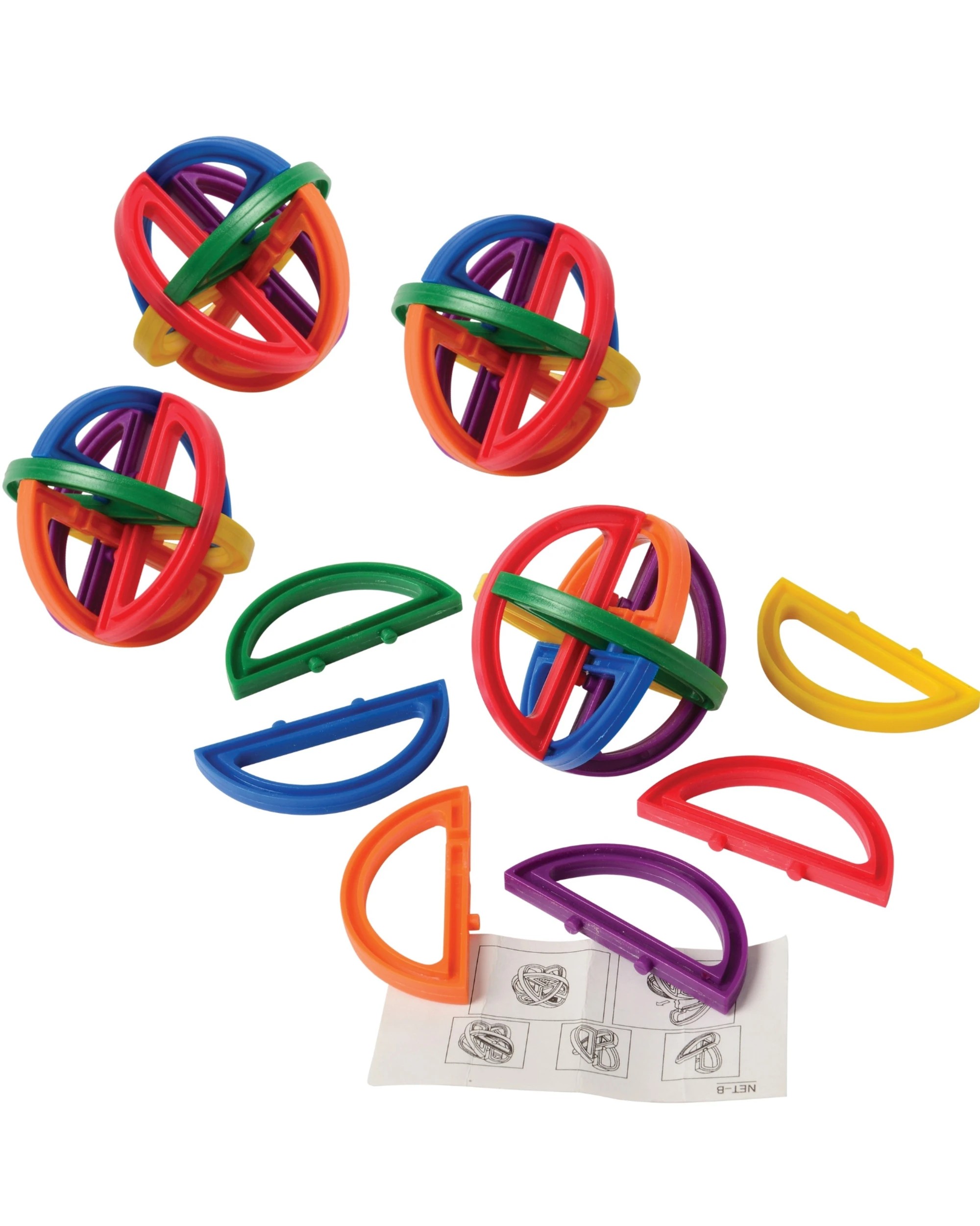 3 Partyrama 3D Coloured Geometric Puzzle Toys Pack of 12 - Assorted, 3 of 5