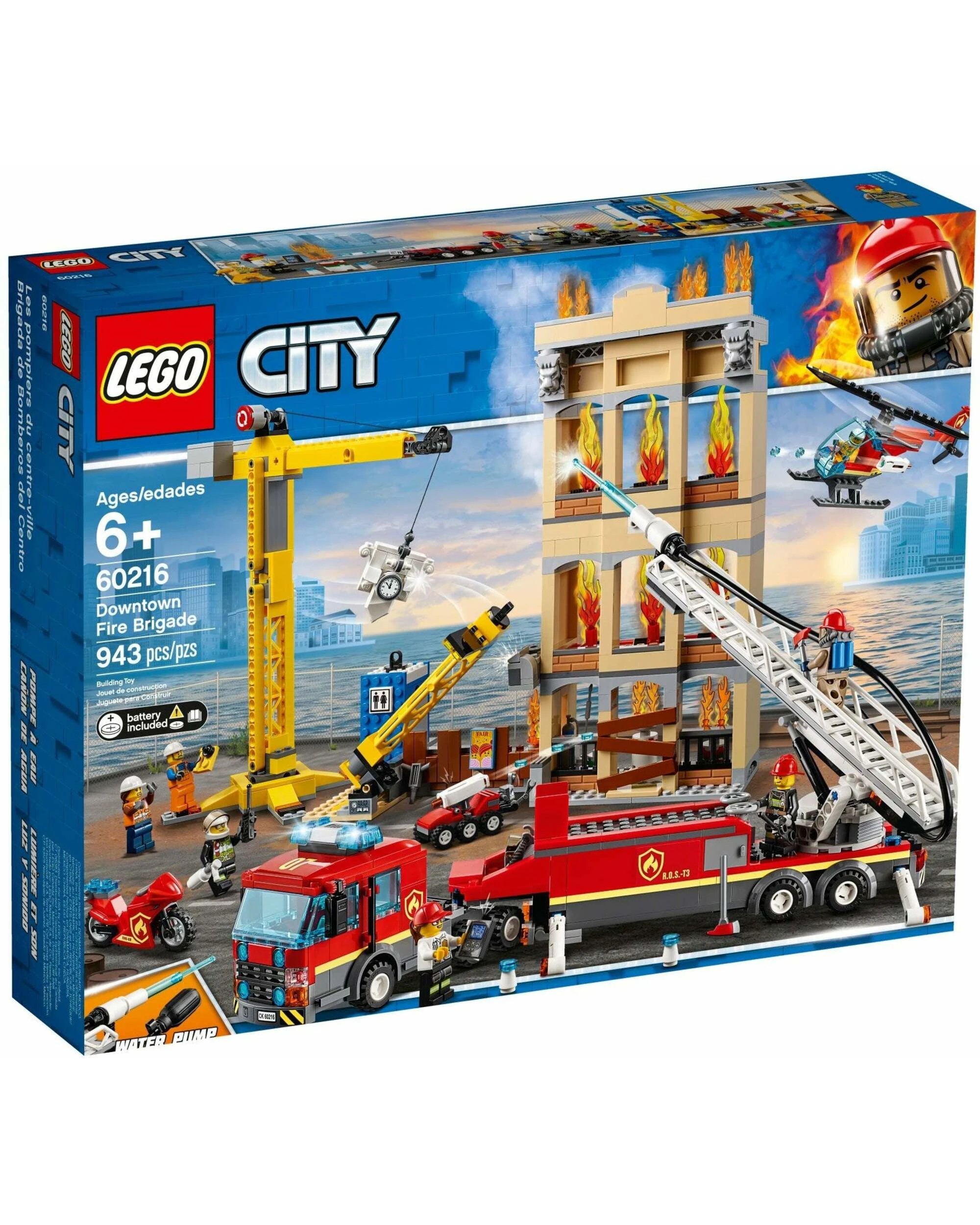 1 LEGO 60216 Downtown Fire Brigade Rescue Helicopter Building Set, 1 of 4