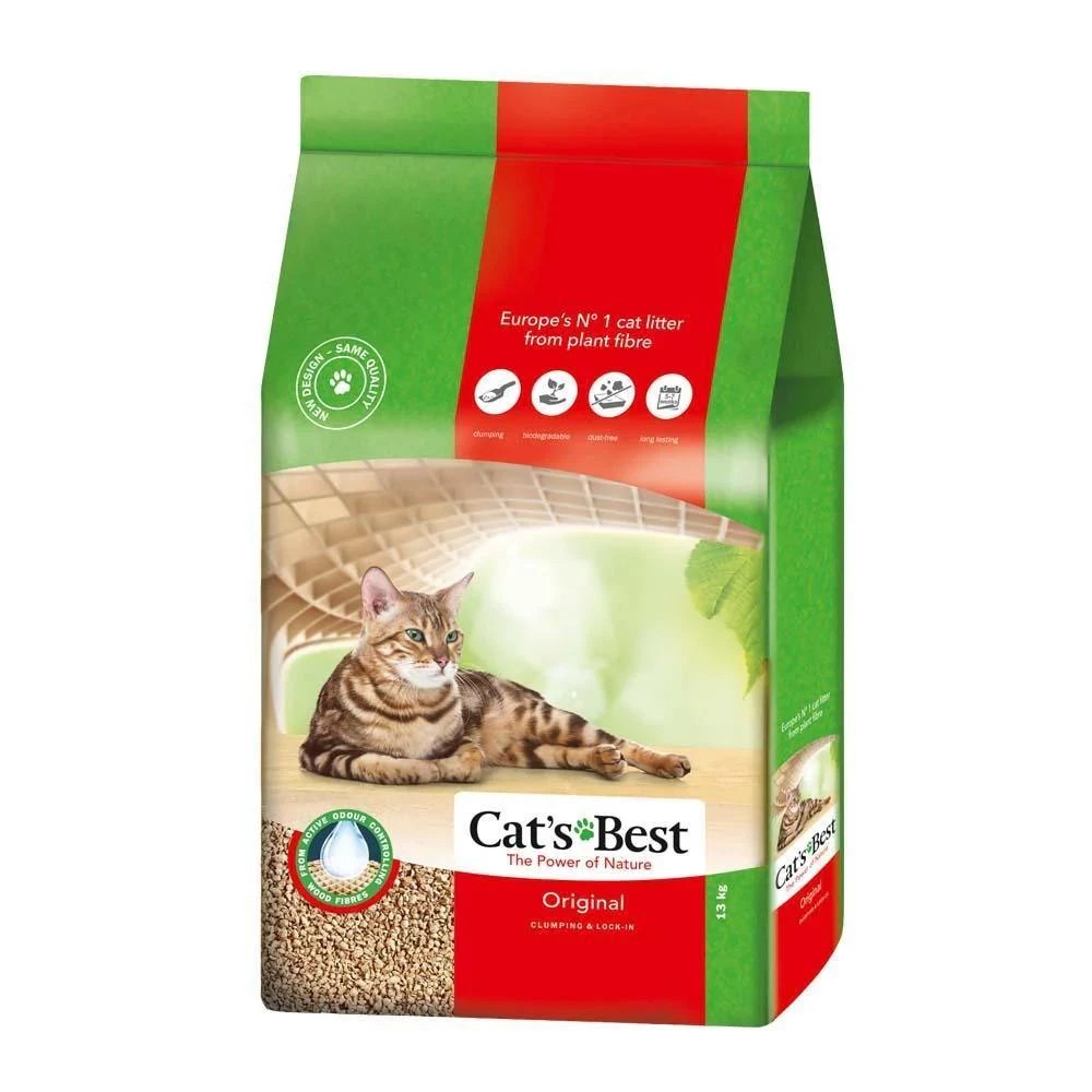 1 Cats Best Original Clumping Cat Litter 13kg/30L, 1 of 3
