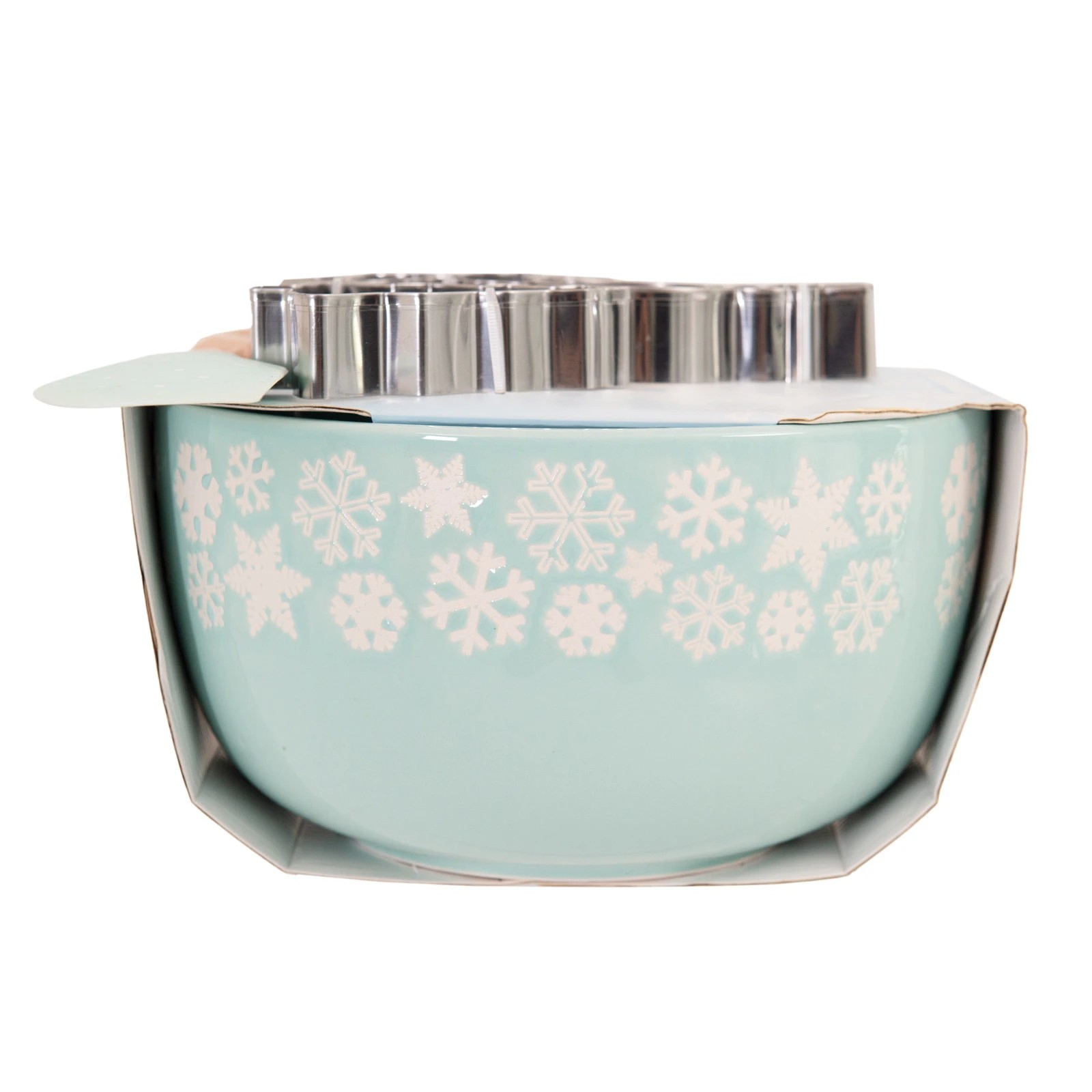3 Bread and Butter Electroplate Icy Snowflake Mini Mix Bowl Set - Blue, 3 of 4