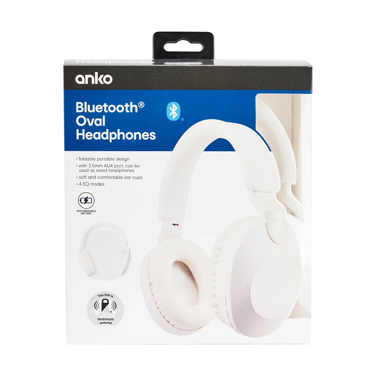 10 Bluetooth Oval Headphones - White, 10 of 10