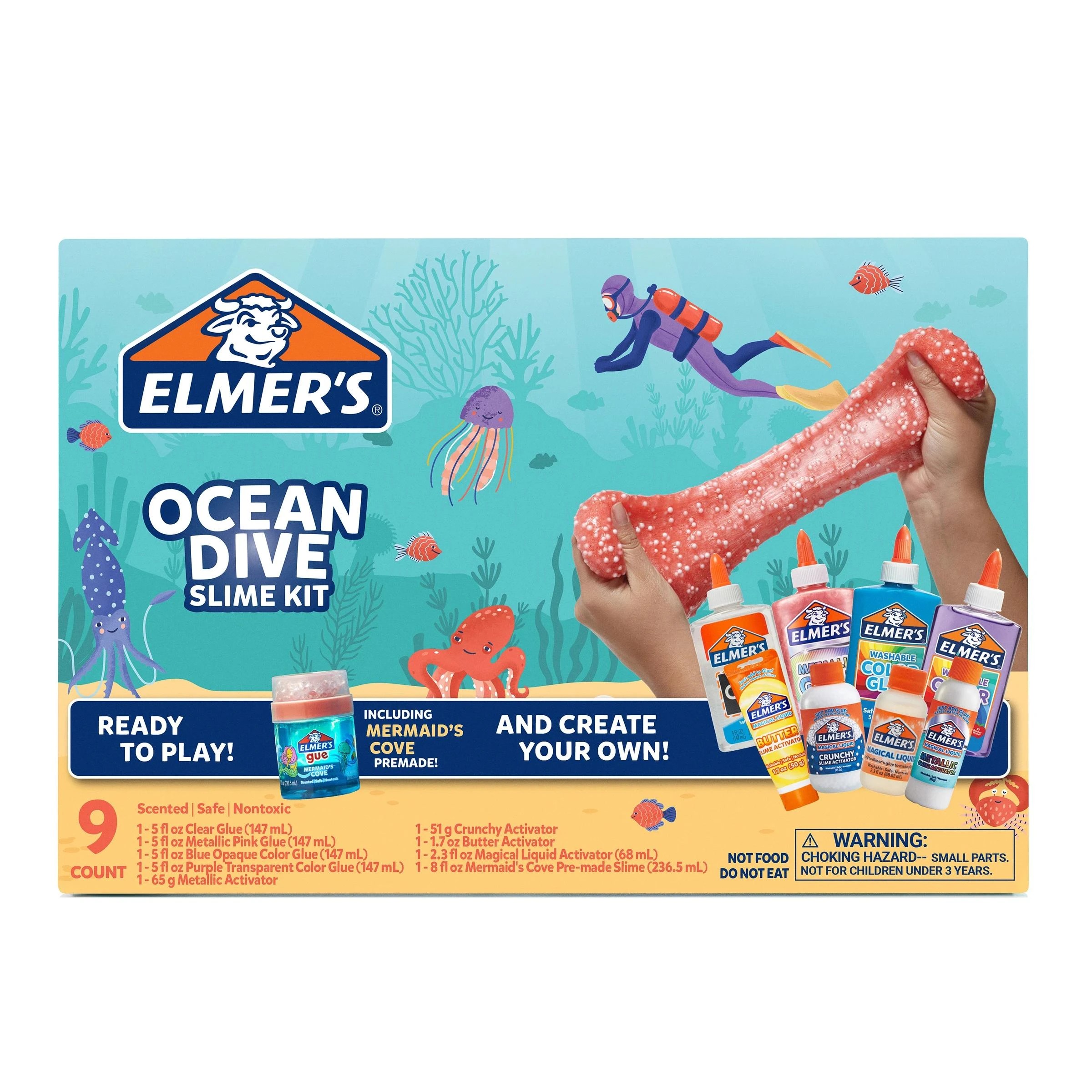 1 Elmer's 9 Piece Ocean Dive Slime Kit - Multi, 1 of 7