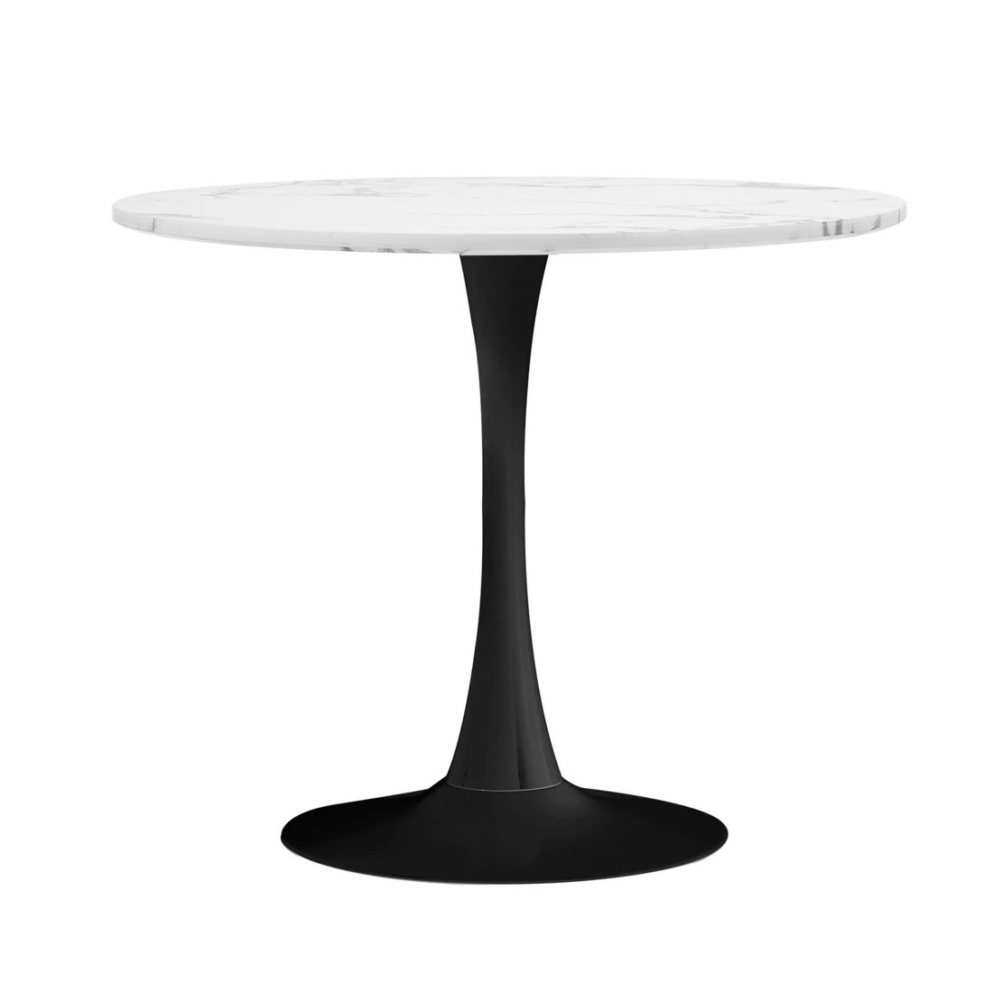 6 Oikiture 90cm Dining Table Kitchen Marble Tulip Round Metal Leg
 - Multi, 6 of 9