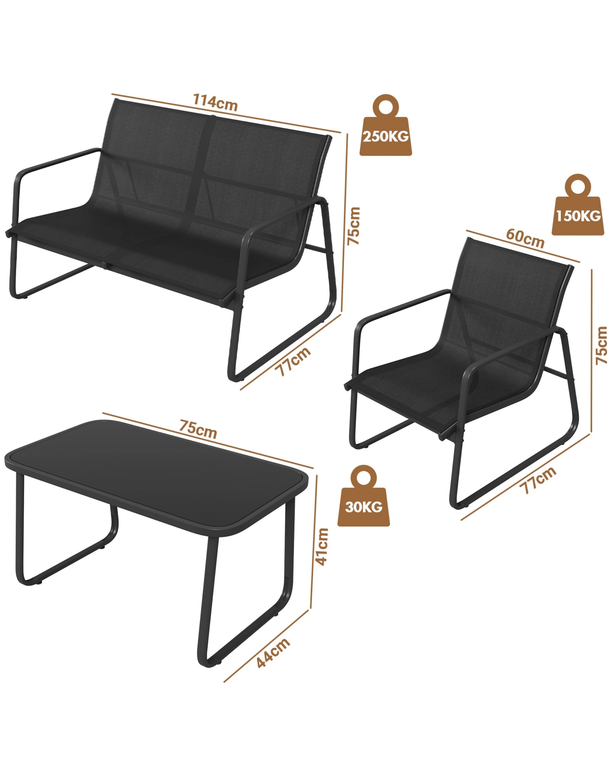 3 Advwin 4 Pieces Patio Furniture Set, 3 of 8