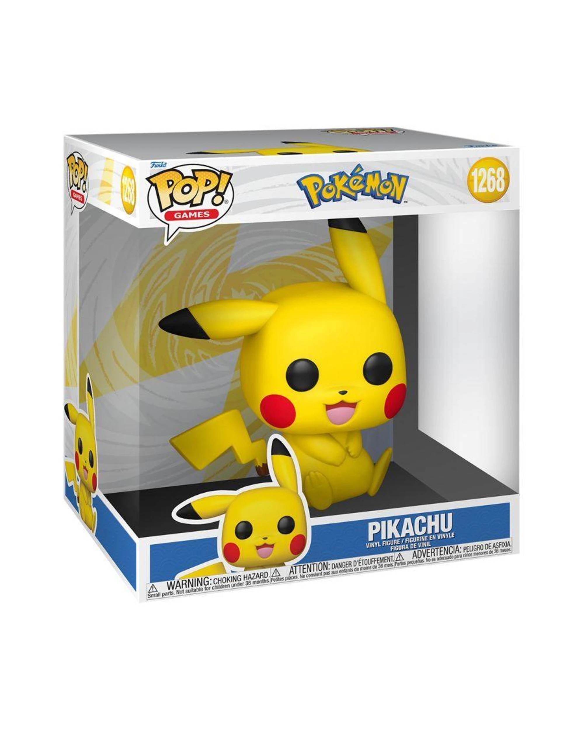 3 Pokemon Pikachu Sitting Jumbo 10 inch Funko POP! Vinyl, 3 of 3
